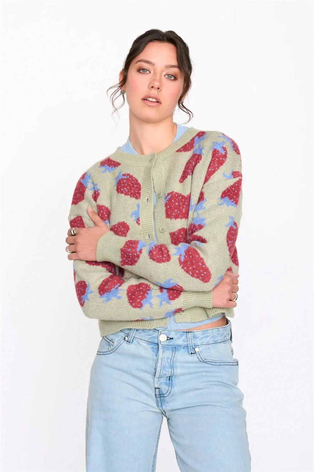 24COLOURS - STRAWBERRY CARDIGAN