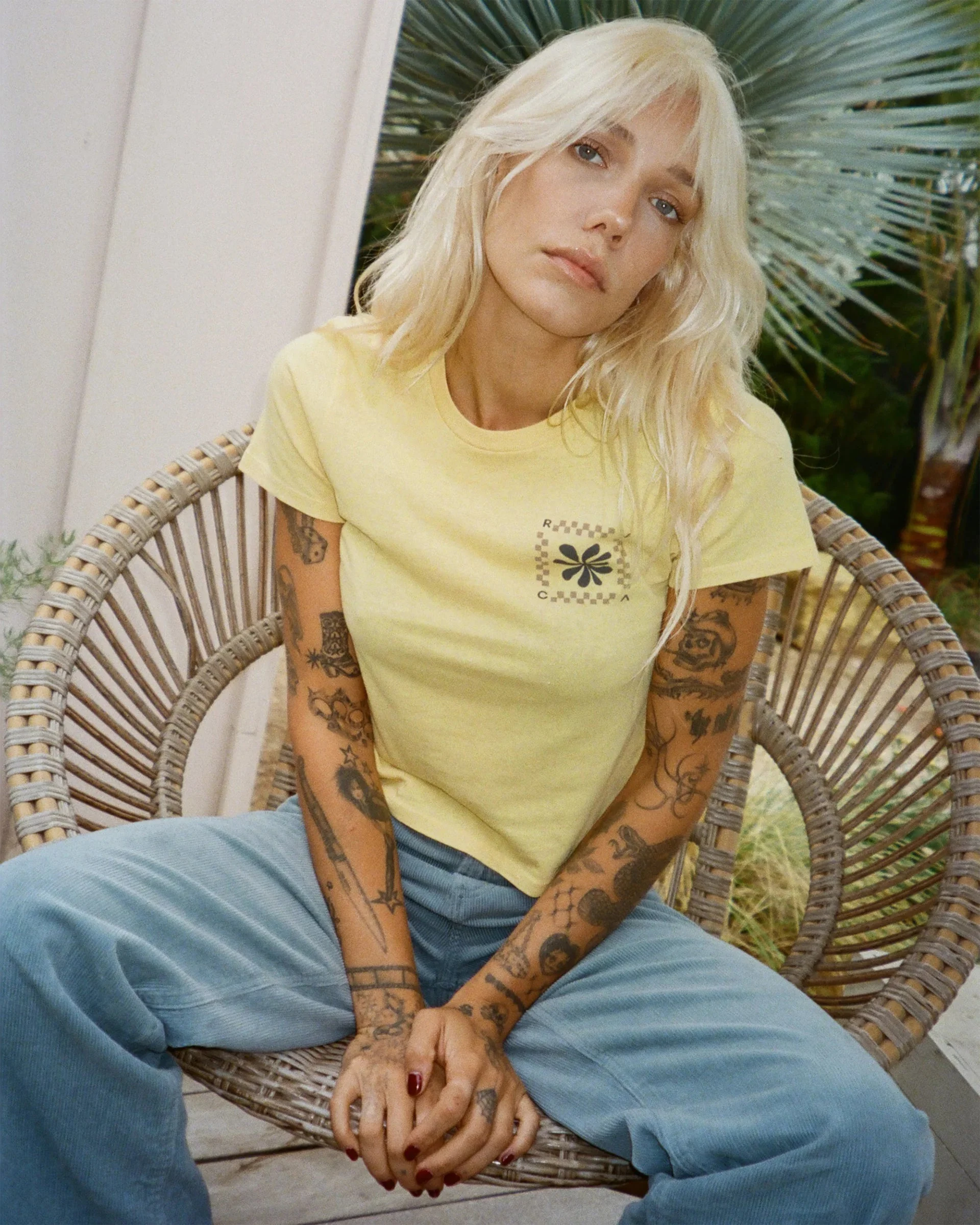 411 S/S T-Shirt - Pale Yellow