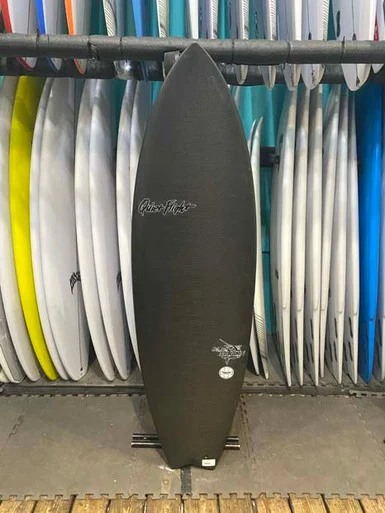 5'8 QUIET FLIGHT BLACK MARLIN SURFBOARD (62605)