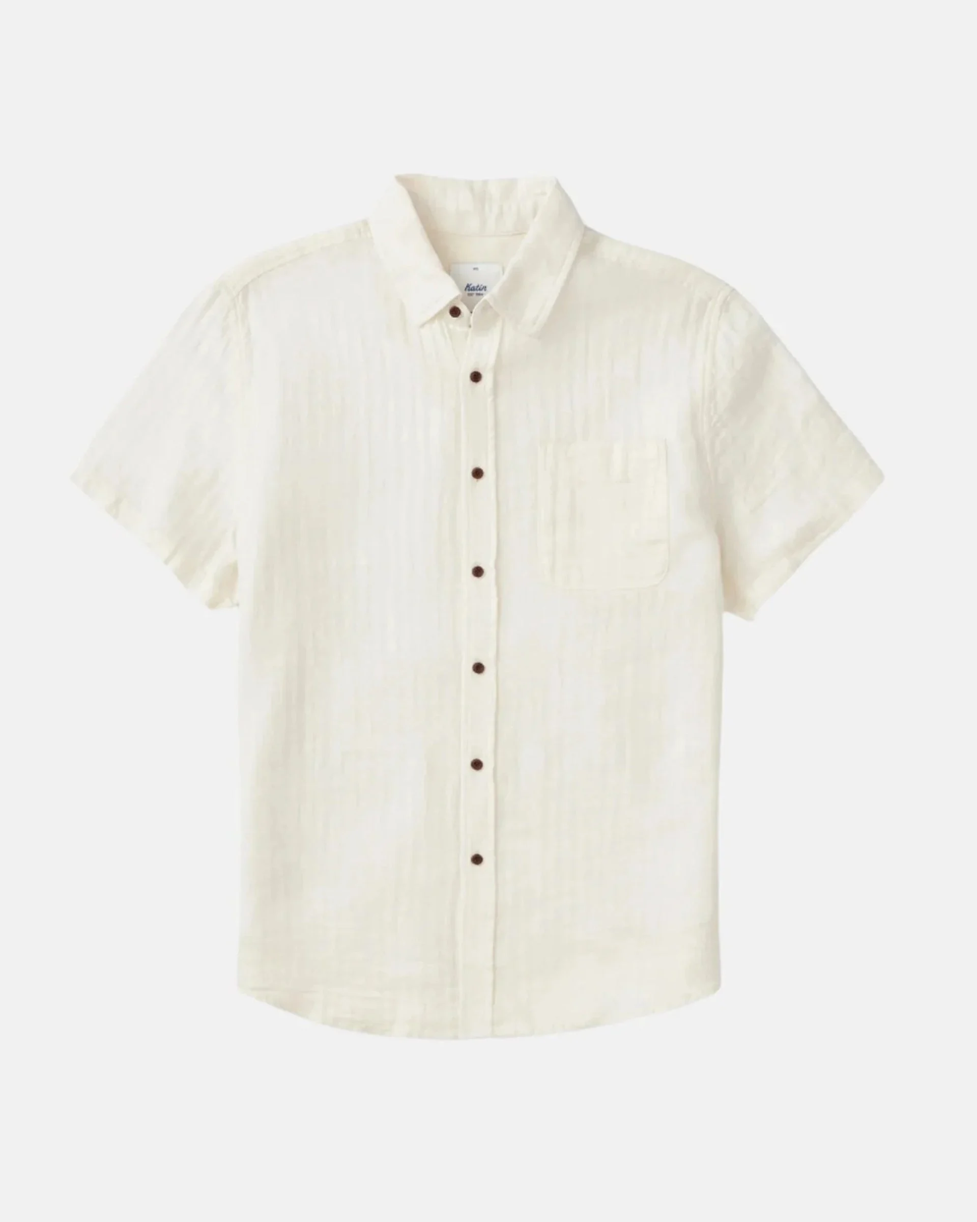 Alan Solid S/S Shirt - Vintage White