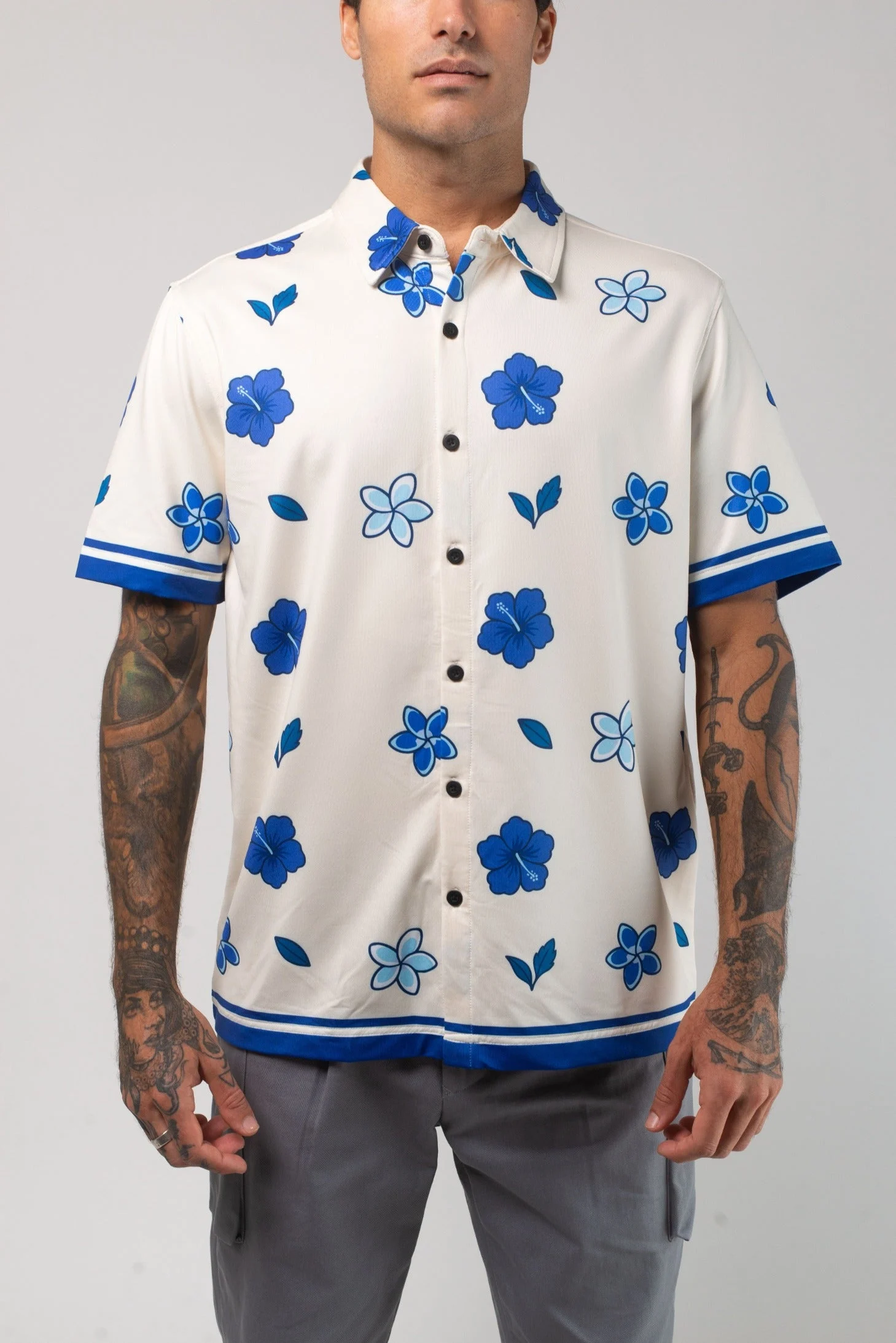 Aqua Terra Floral Dream Tech Button Up