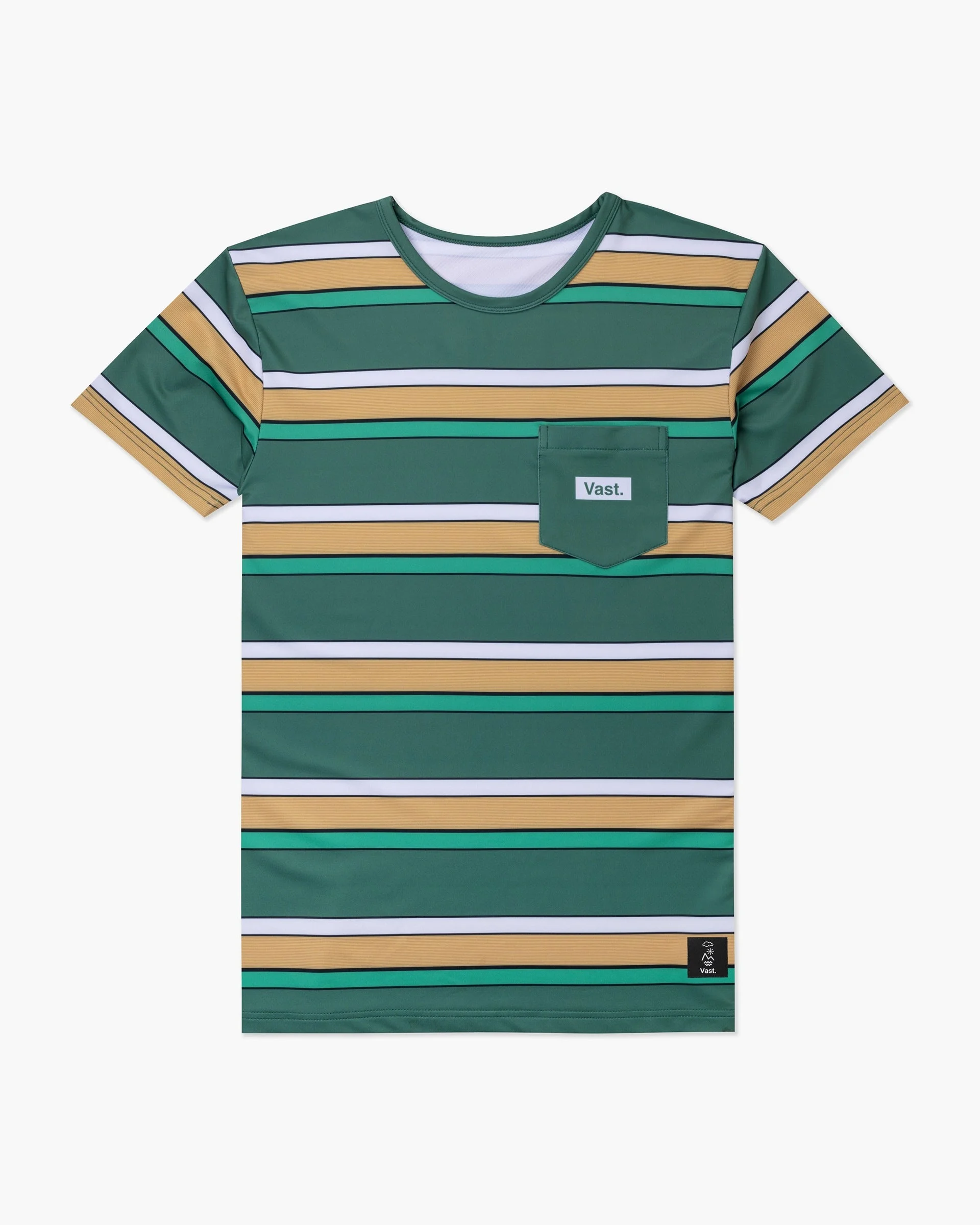 Aqua Terra On Stripes Tech Tee - Green