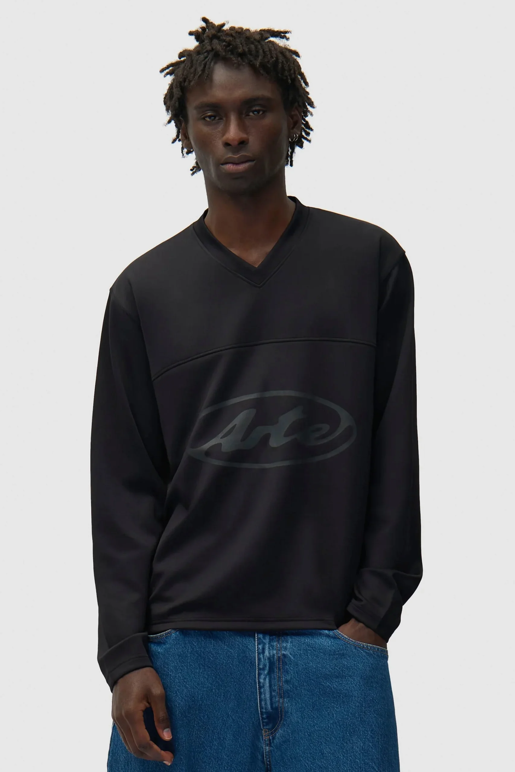ARTE - CIRCLE LOGO LONGSLEEVE T-SHIRT - BLACK