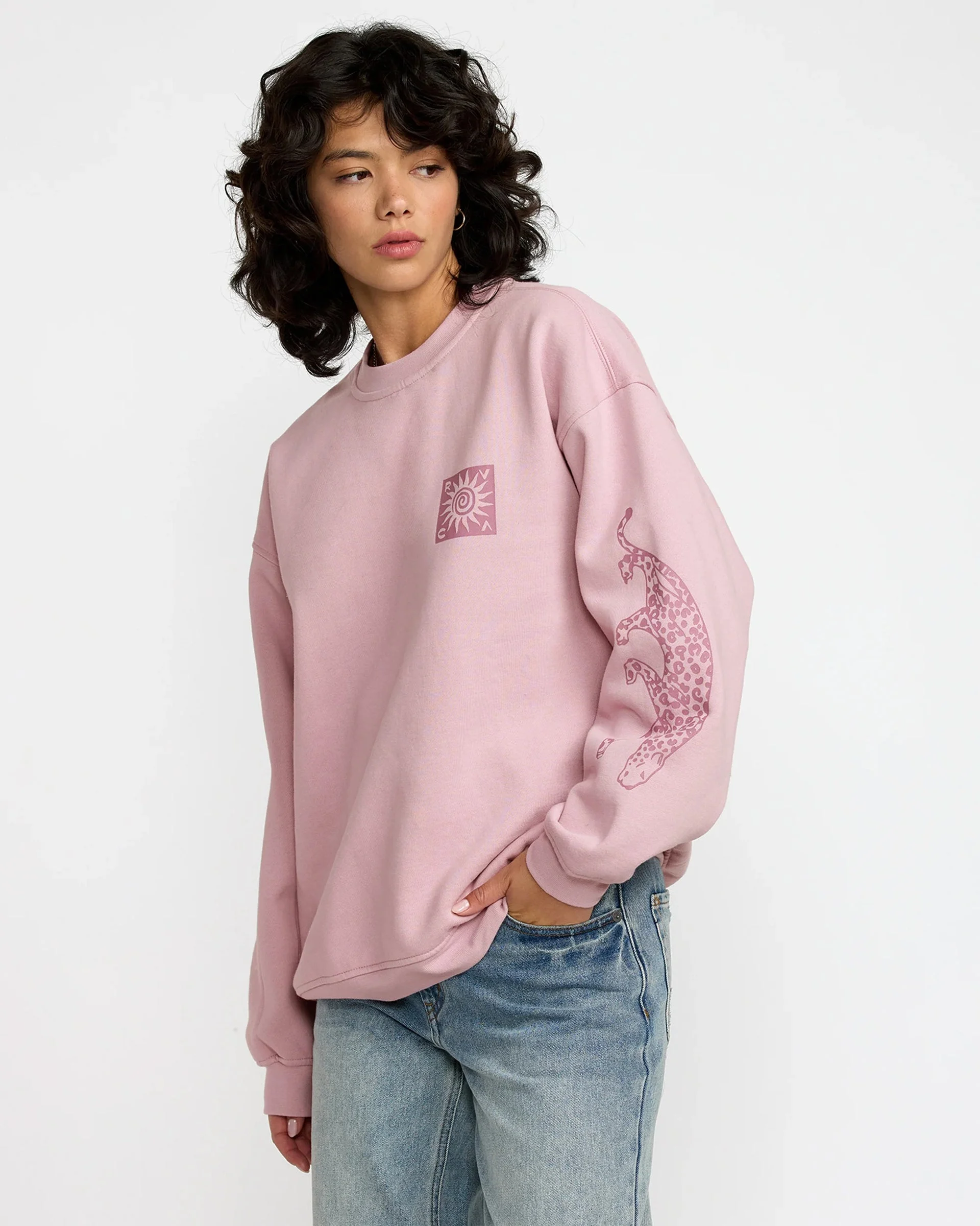 Baggie Boyfriend Crew - Lush LIlac