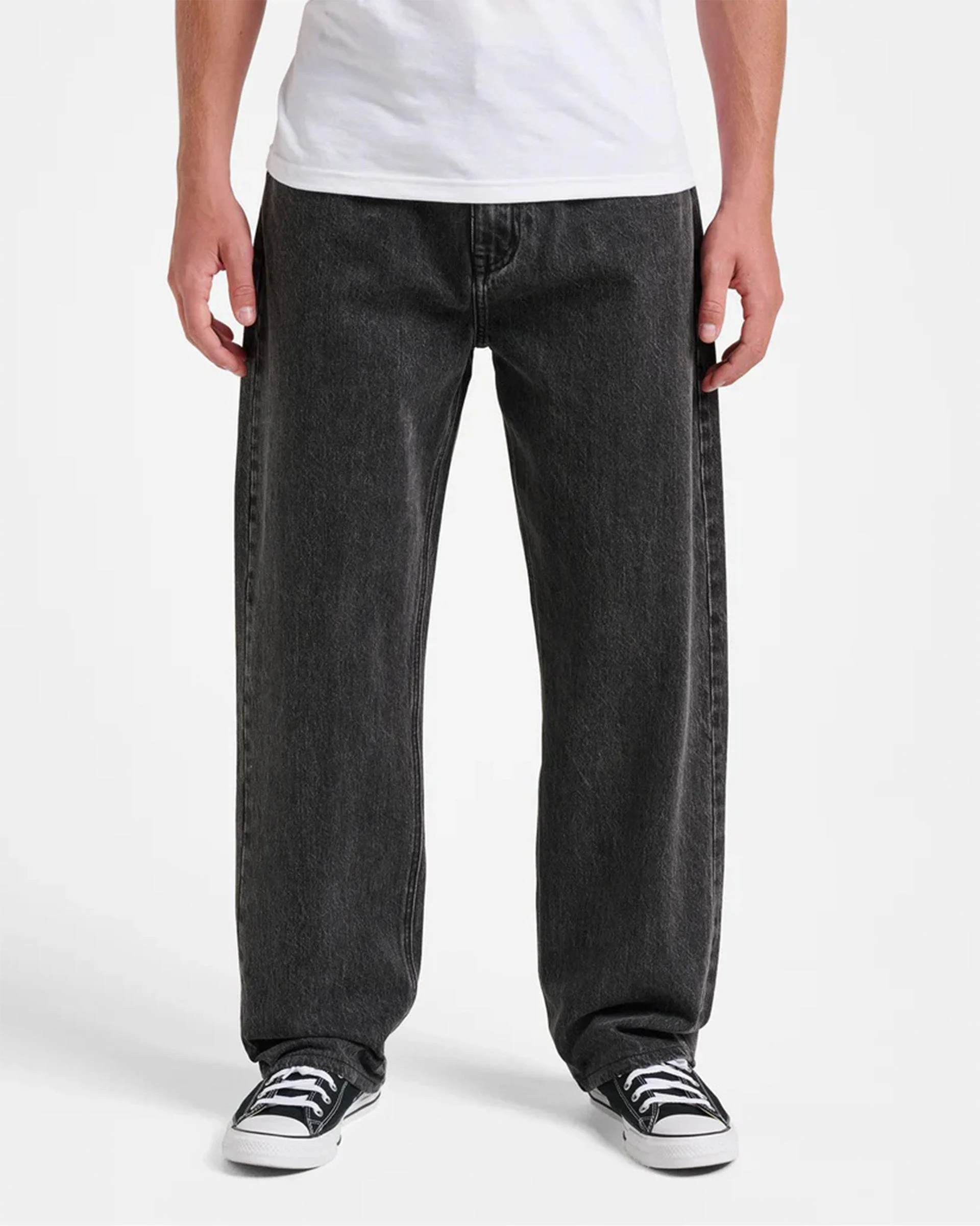 Baggy Denim Pants - Black Wash