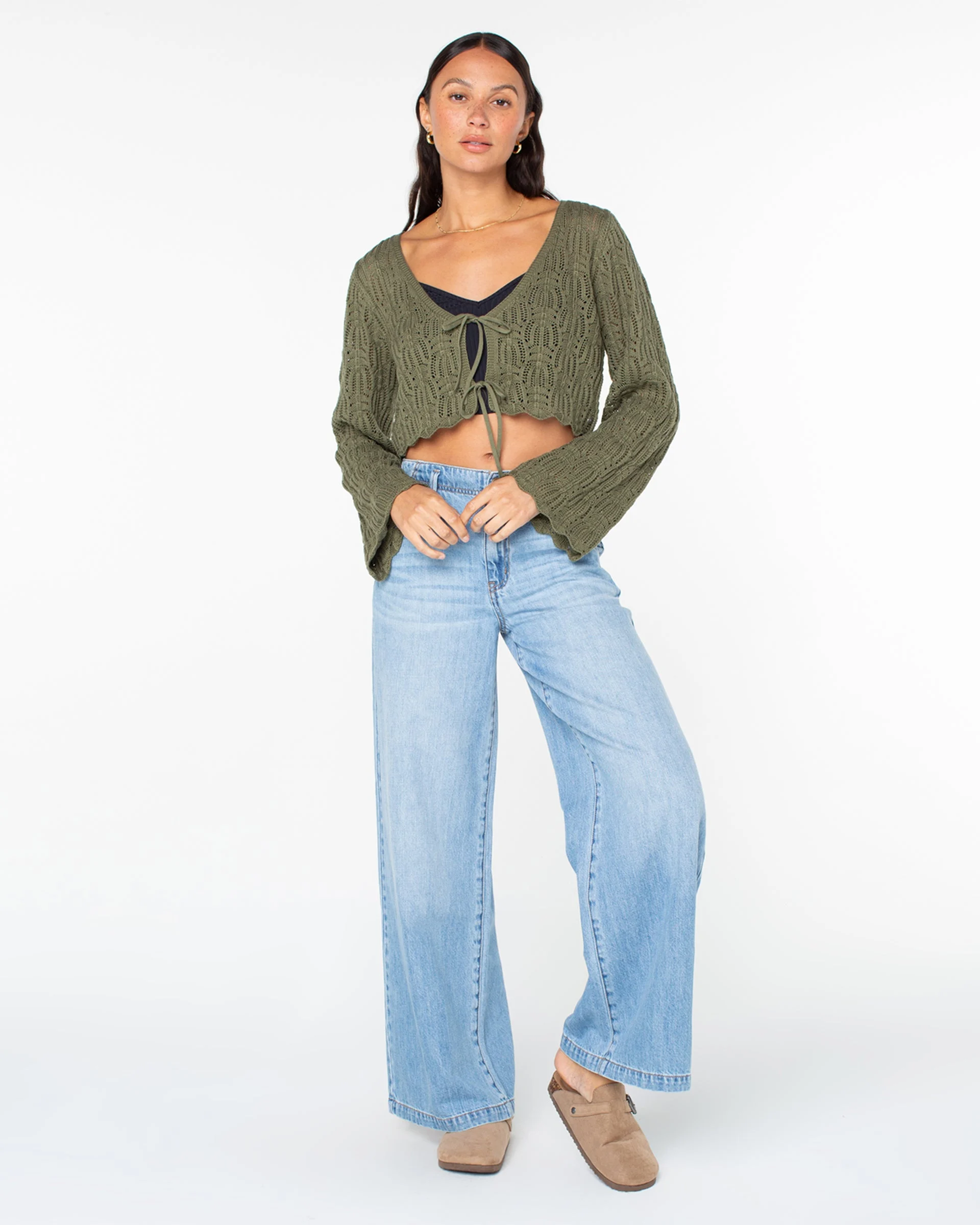 Beach Bound Sweater - Four Leaf Clover Solid