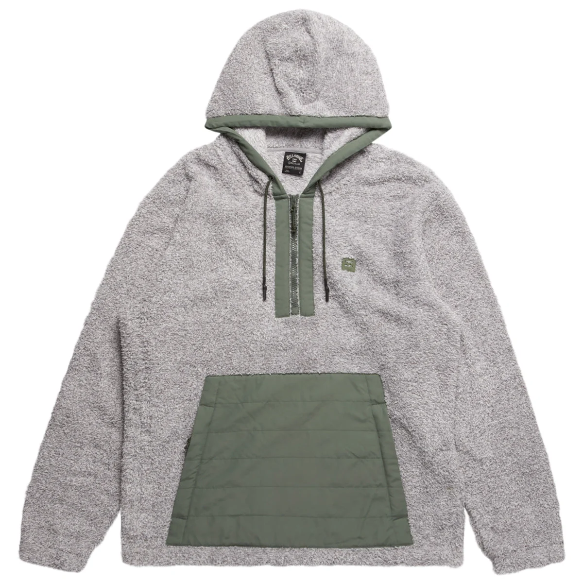 Billabong Badger Half-Zip Pullover Hoodie - Gray Heather