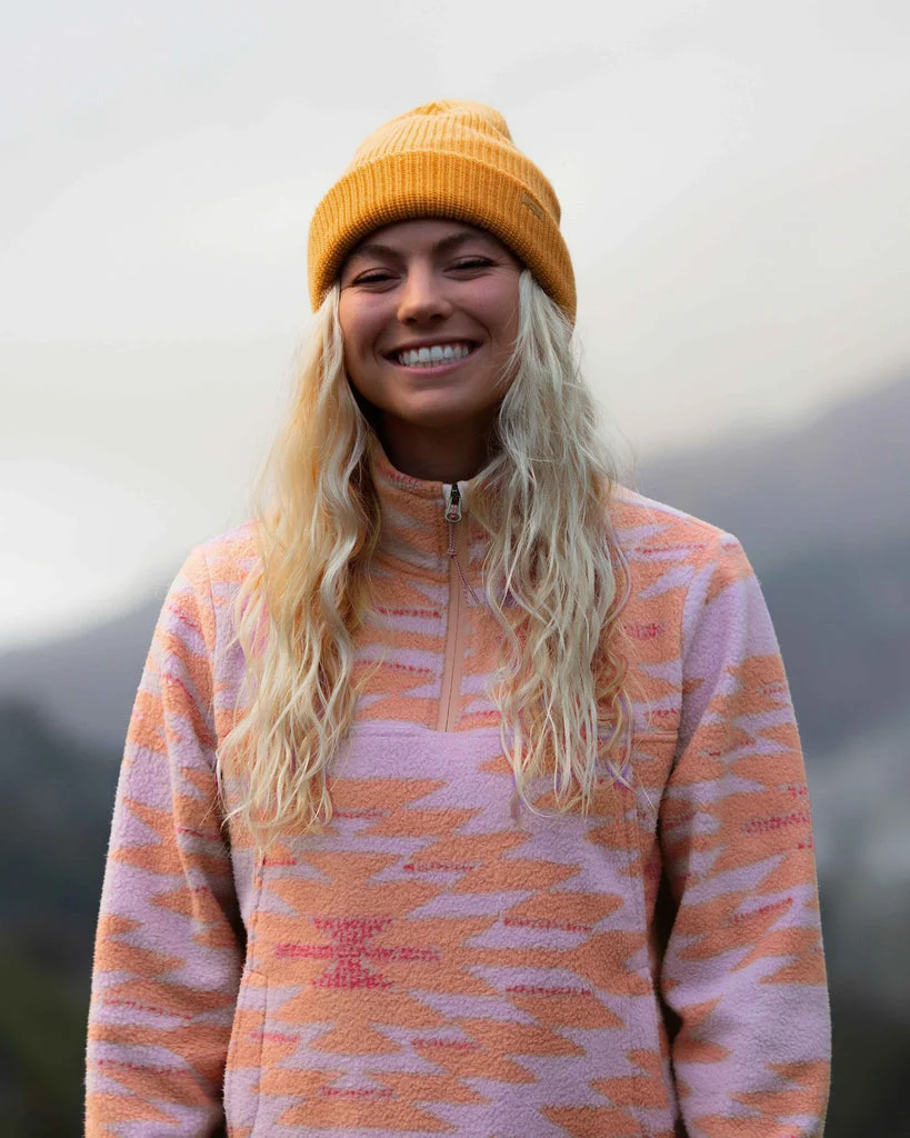 Billabong Boundary Mock Half Zip 2 Sweatshirt-Lit Up Lilac