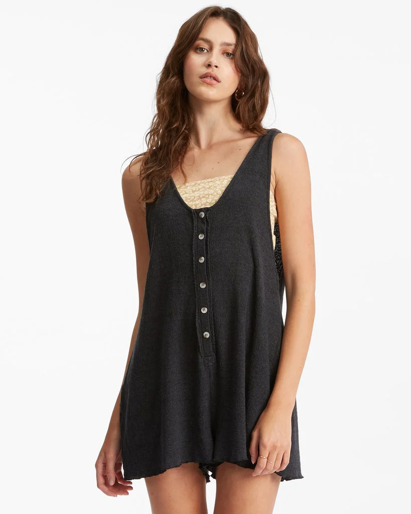 Billabong Fade Away Romper-Off Black
