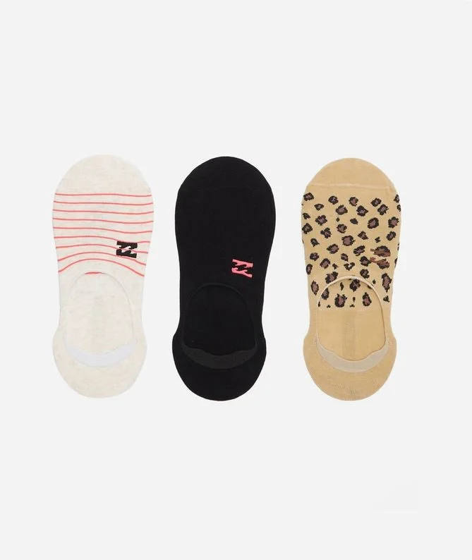 Billabong Safari Nights No Show Socks-Black Multi
