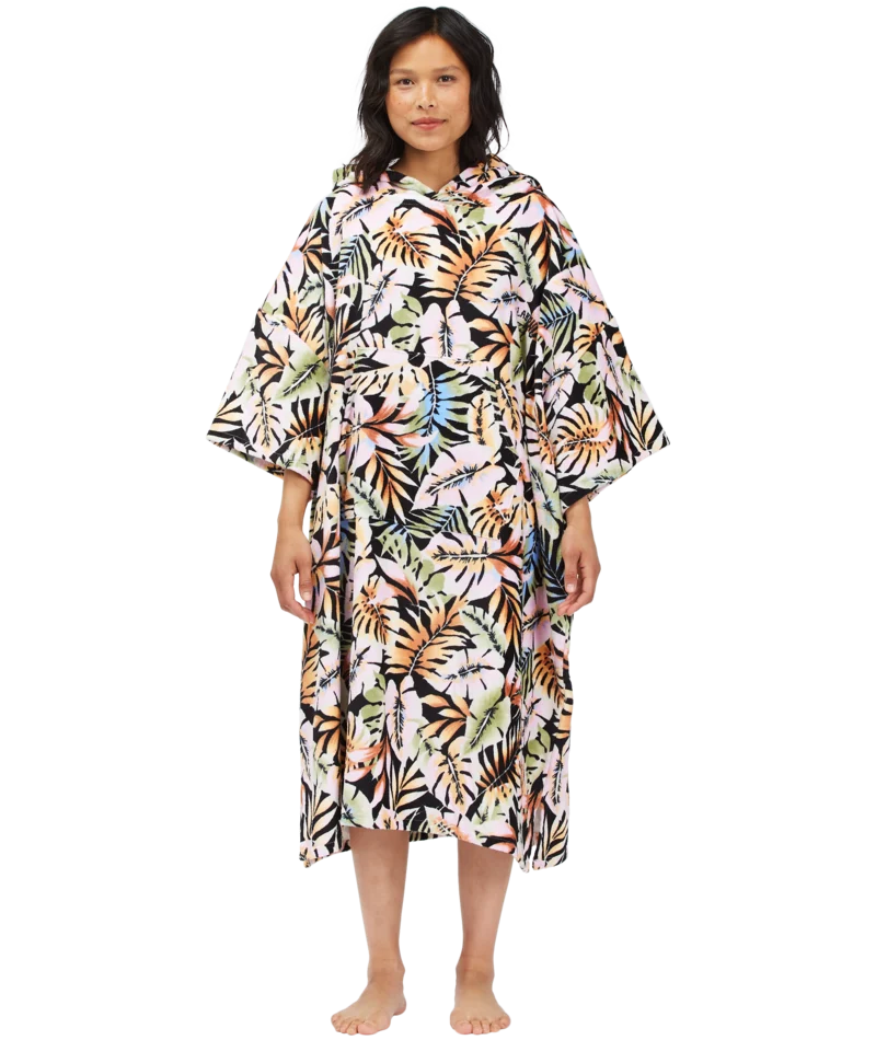 Billabong Wmns Hooded Towel Poncho-Paradise Black
