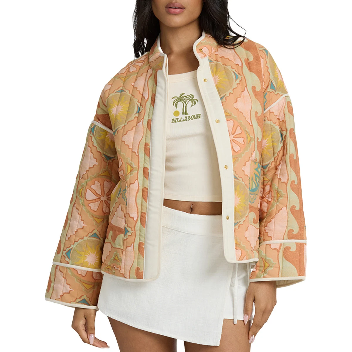 Billabong Women's Folk Story 2 Snap-Button Jacket