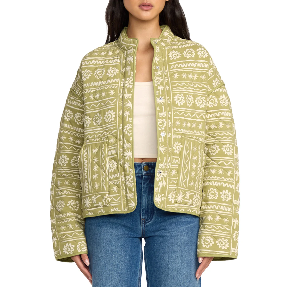 Billabong Women's Folk Story Snap-Button Jacket