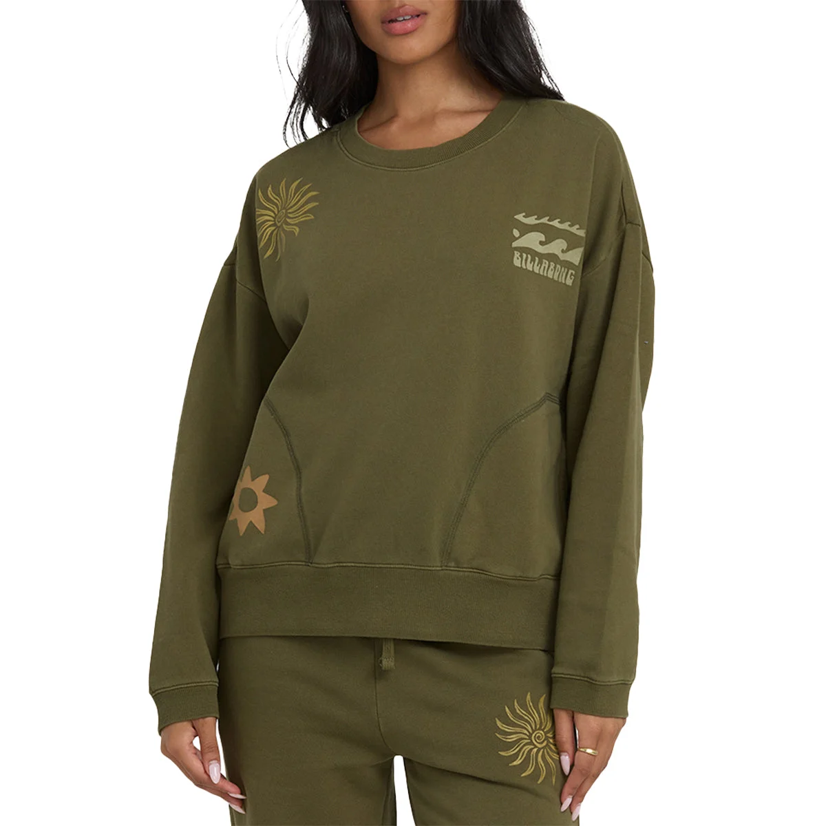 Billabong Women's Sightseer Wave Crew Sweatshirt