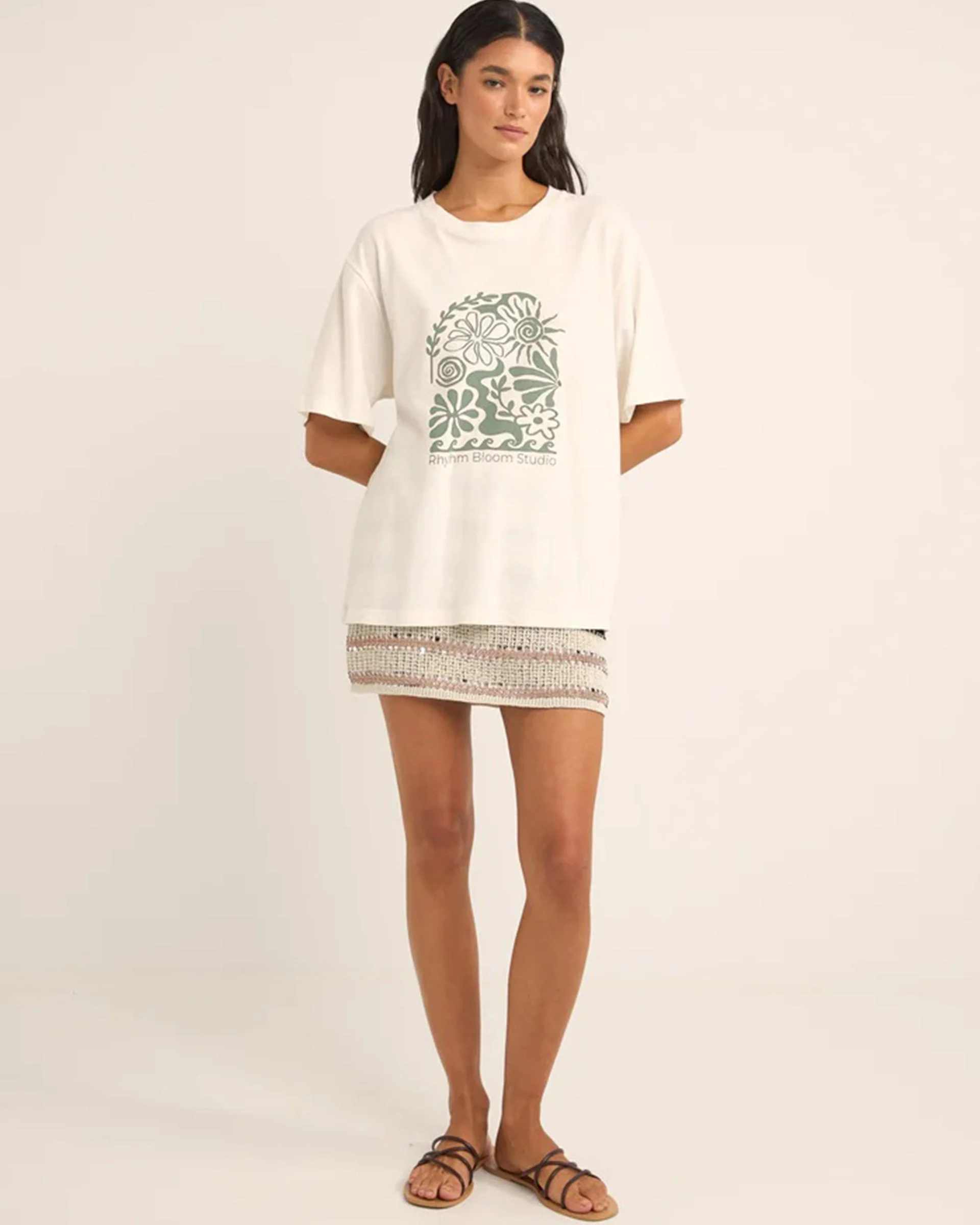 Bloom Studio Oversized S/S T-Shirt - Natural
