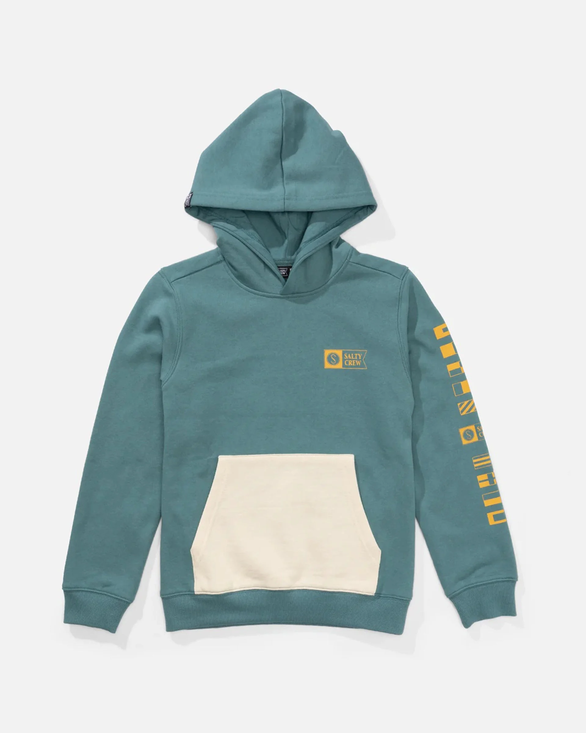 Boy's (8-16) Alpha Color Block Fleece Hood - Hydro