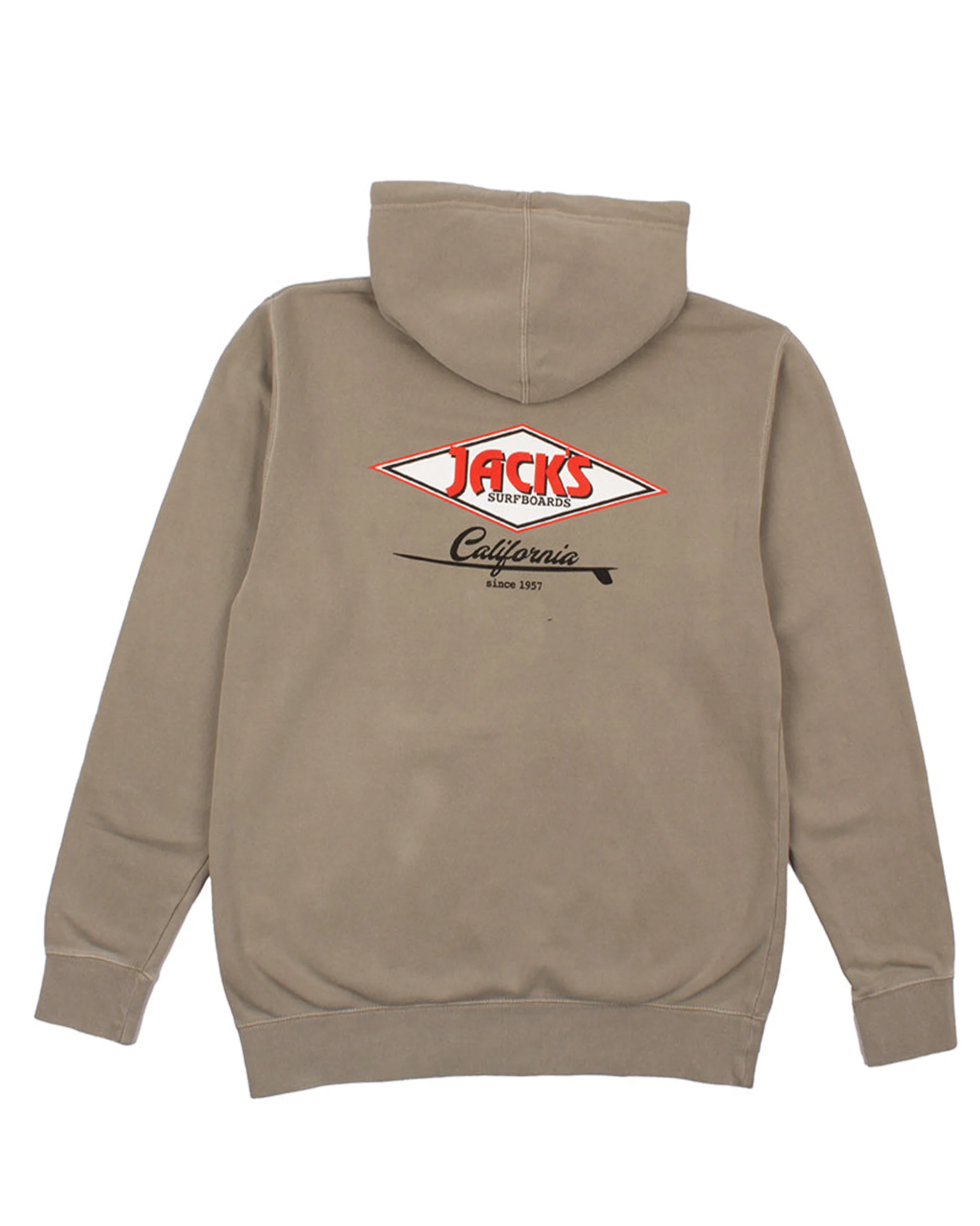 Cal Diamond Pigment Dyed Pullover Hoodie 25' - Cement
