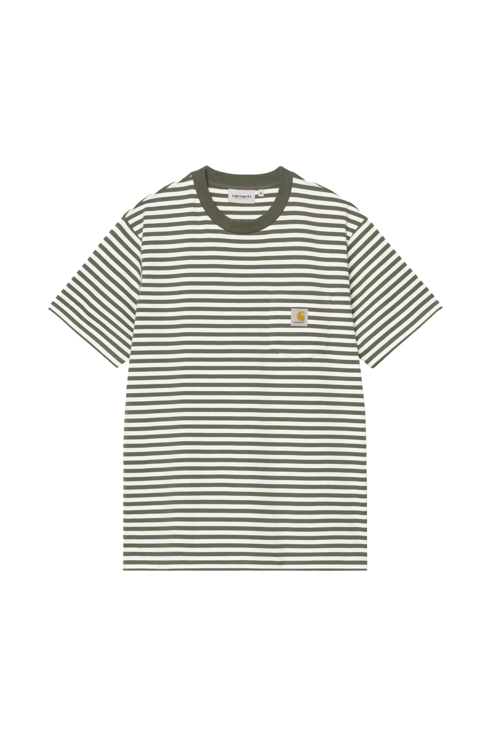 CARHARTT WIP - EZRA POCKET T-SHIRT - LEAF STRIPE