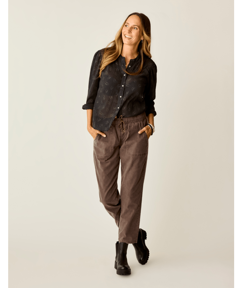 Carve Designs Zoe Twill Pants-Espresso