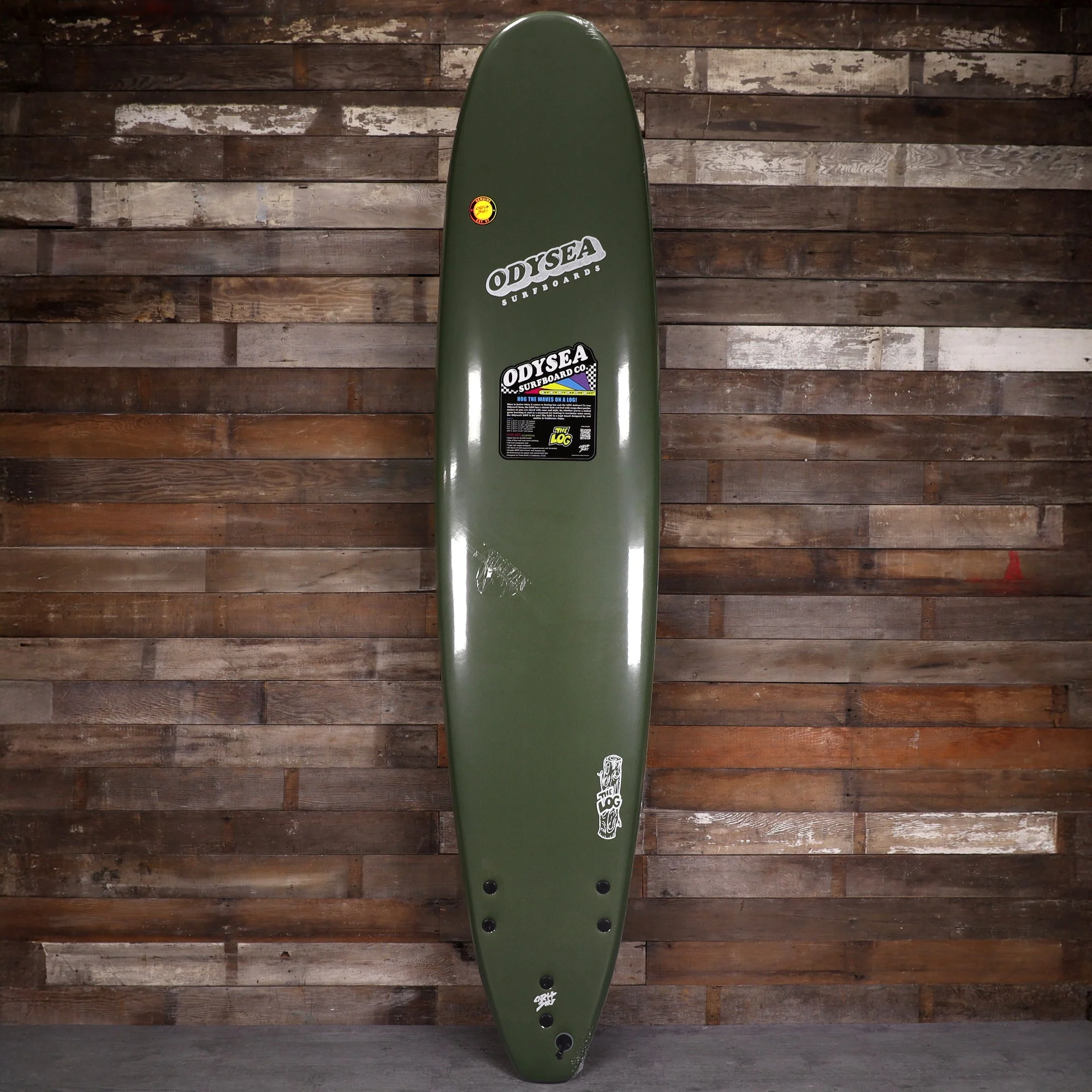Catch Surf Odysea Log 9'0 × 24 × 3 ½ Surfboard - Military Green/Cheetah