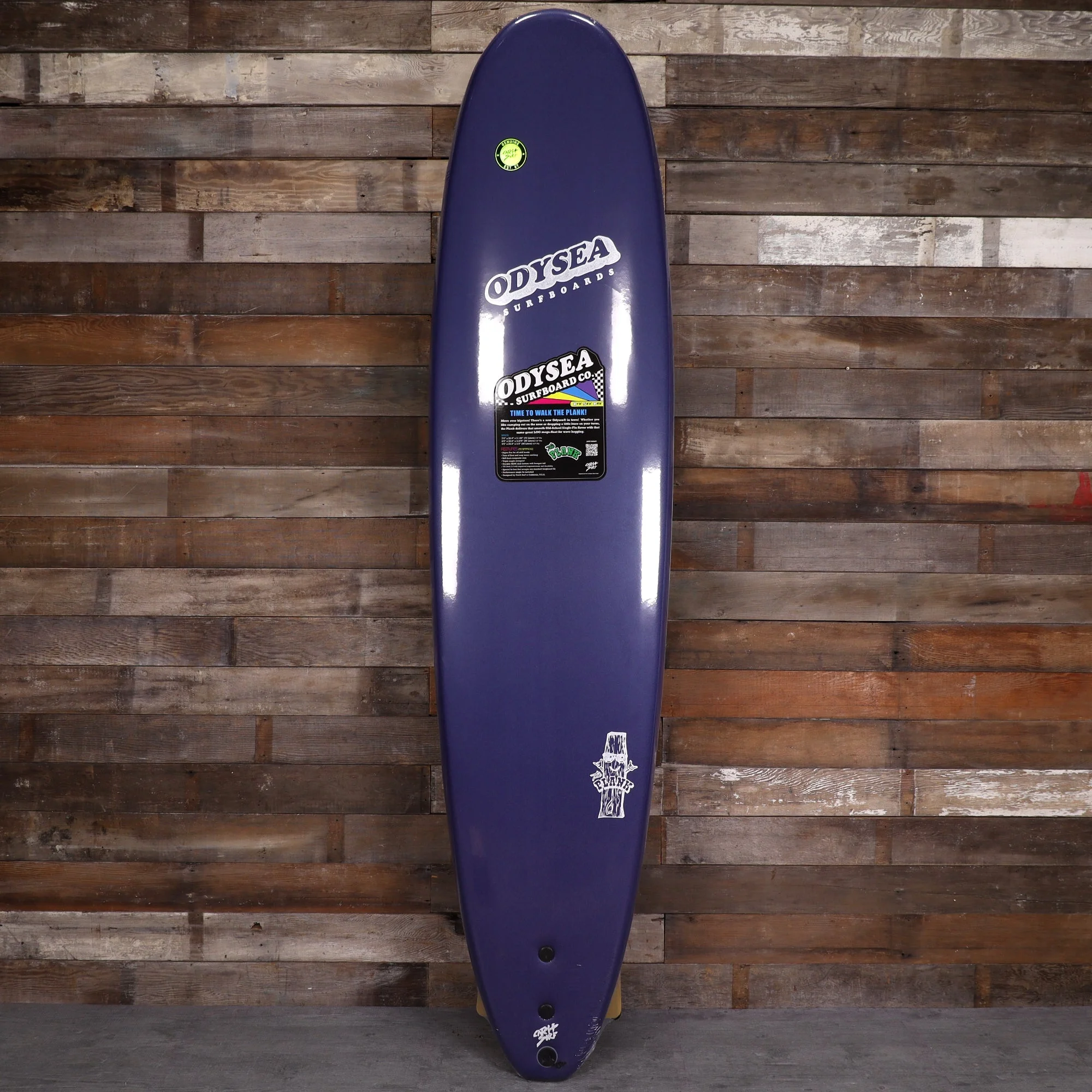 Catch Surf Odysea Plank 8'0 × 23 × 3 ⅜ Surfboard - Midnight Blue/Scallops