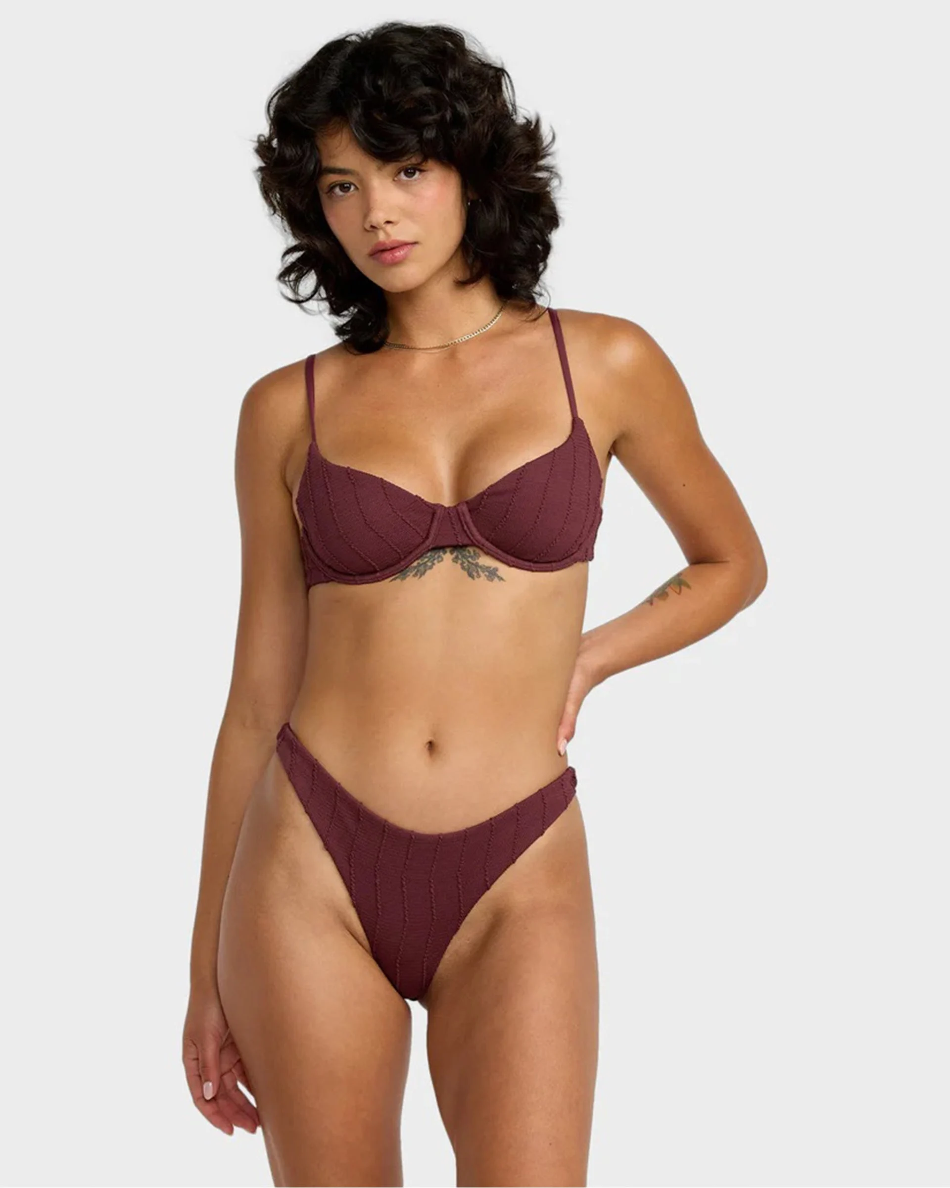 Chevy Grooves Ultra Skimpy Bikini Bottom - Redwood