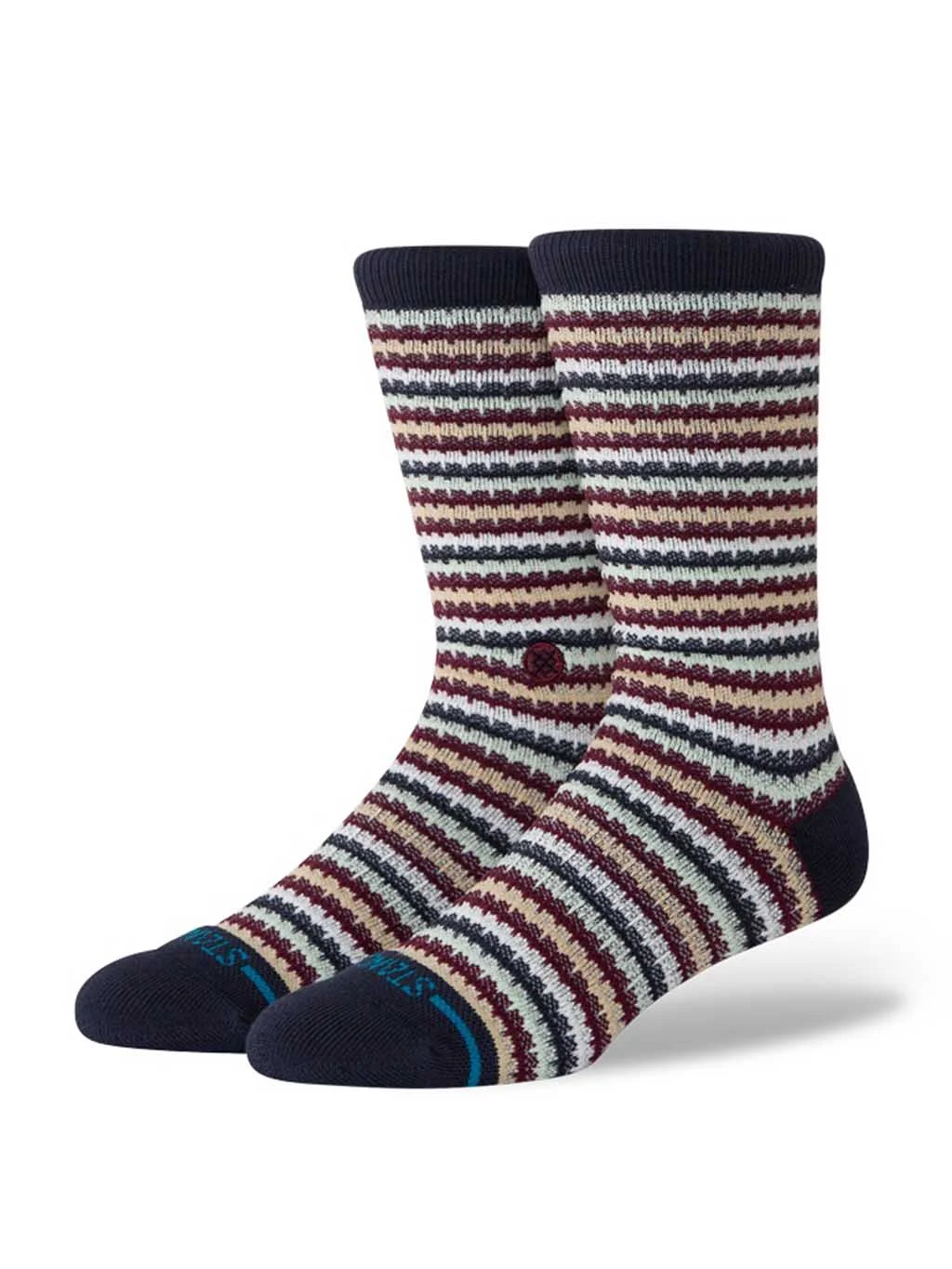 Chiclets Waffle Cotton Crew Medium Cushion Socks