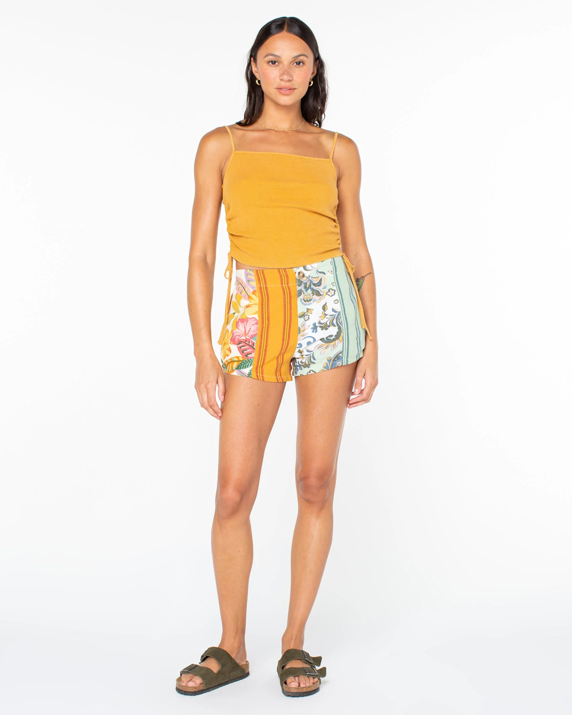 Chromatic Tides Shorts - Egret Multi Print Sangria Tropics