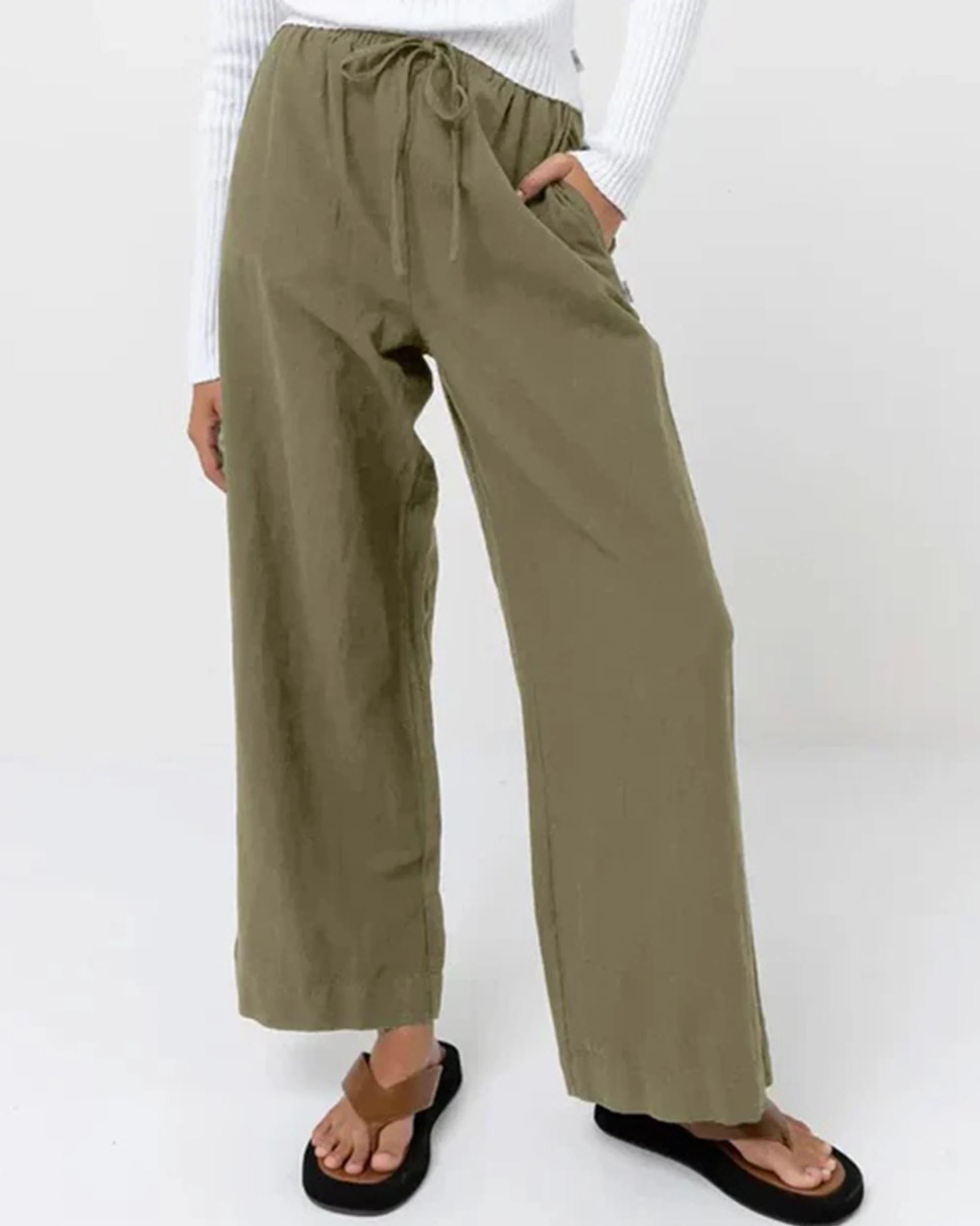 Classic Drawstring Pant - Olive