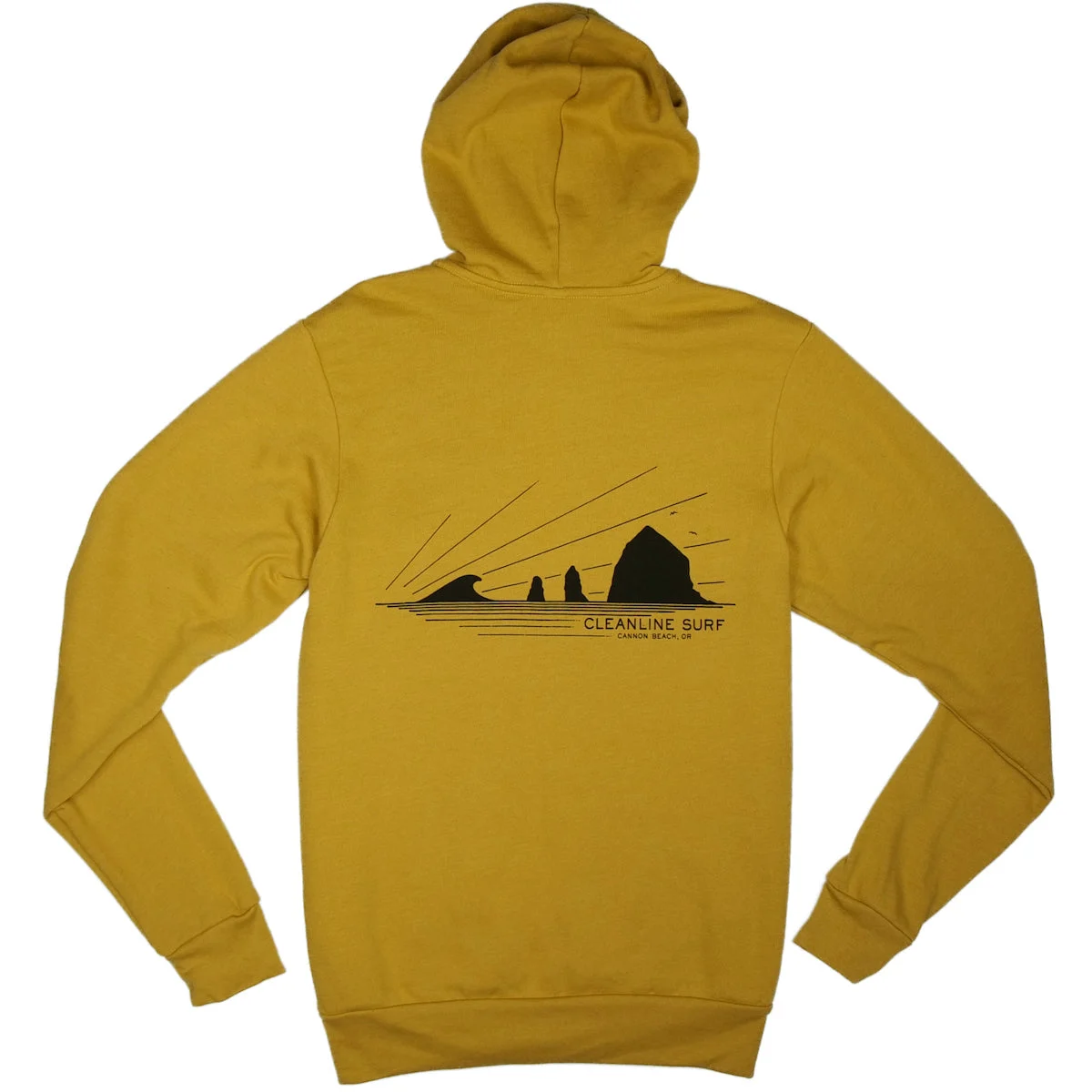 Cleanline Haystack Rays Zip Hoodie - Heather Mustard