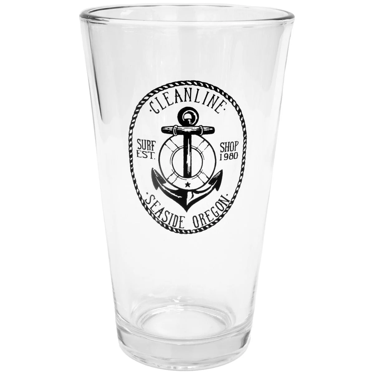 Cleanline Surf Anchor 16 oz. Pint Glass