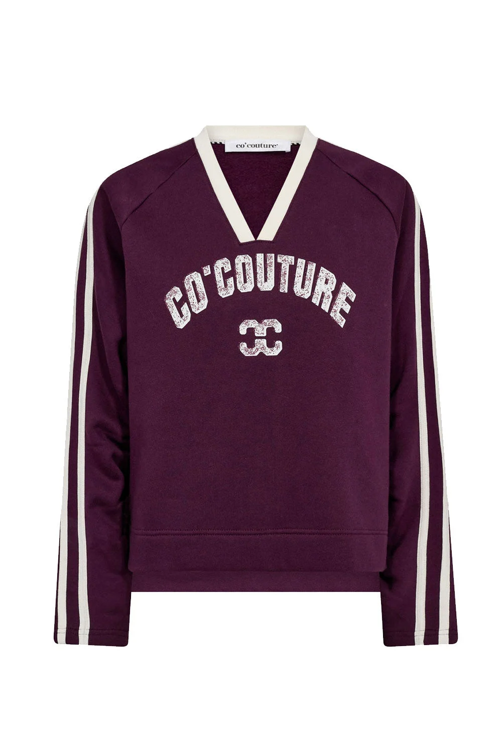 CO´COUTURE - BATUCC COCO V-SWEAT - PLUM