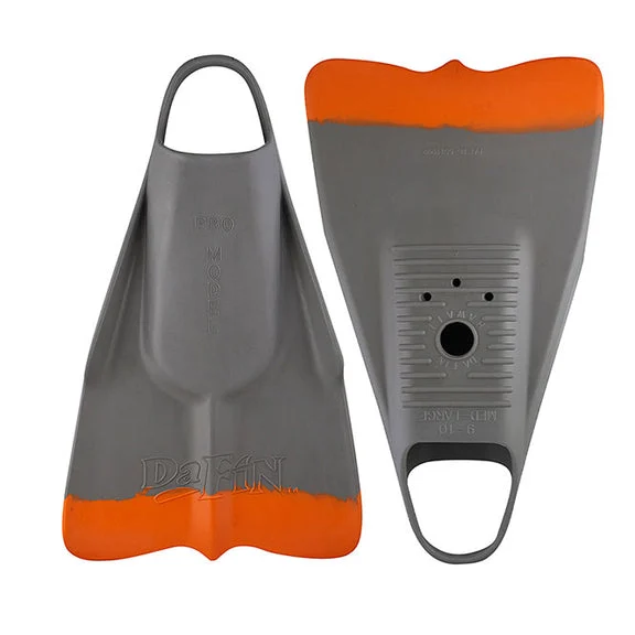 Dafin Pro Classic Swim Fins - Grey/Orange