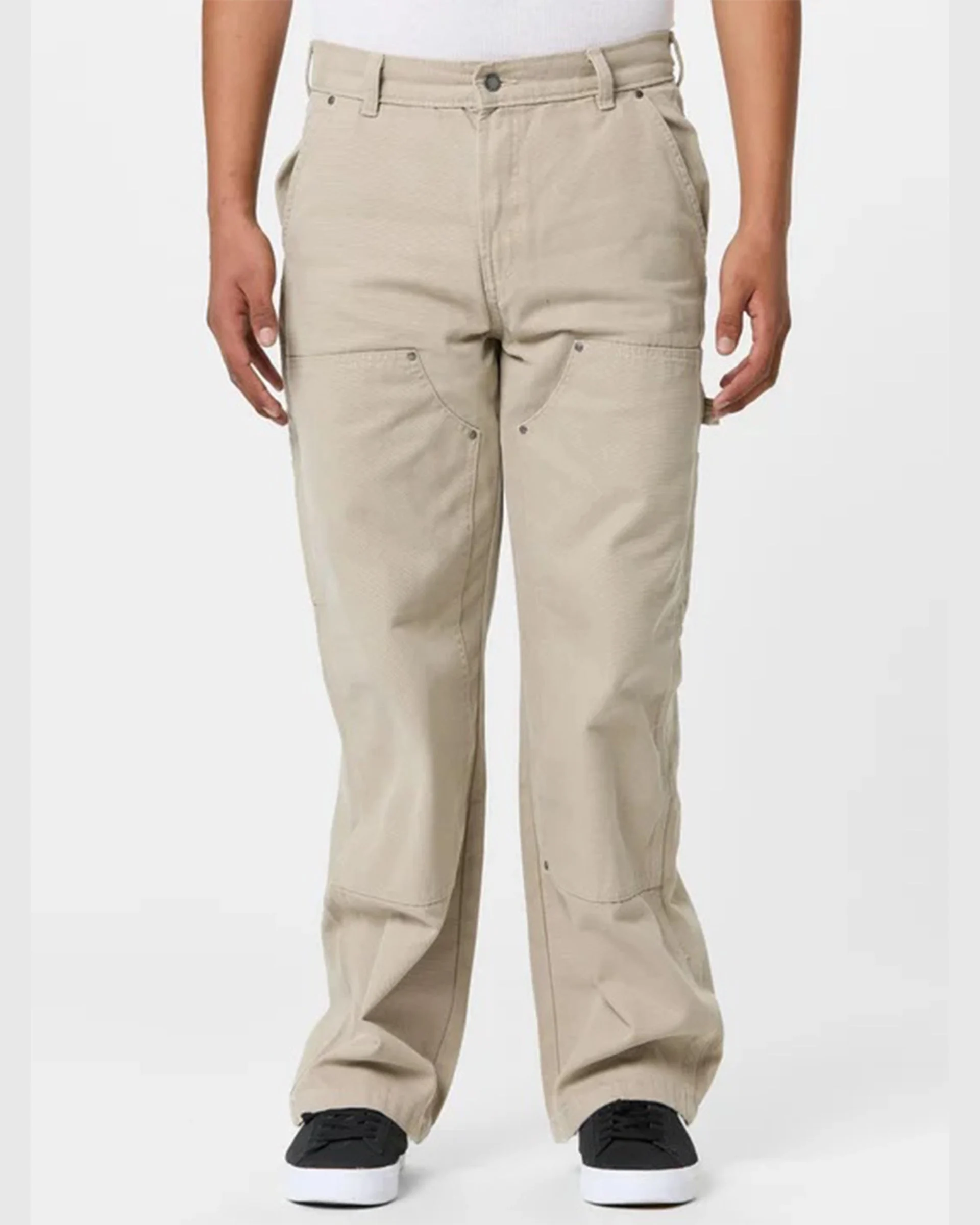 Double Knee Canvas Carpenter Pants - Desert Sand