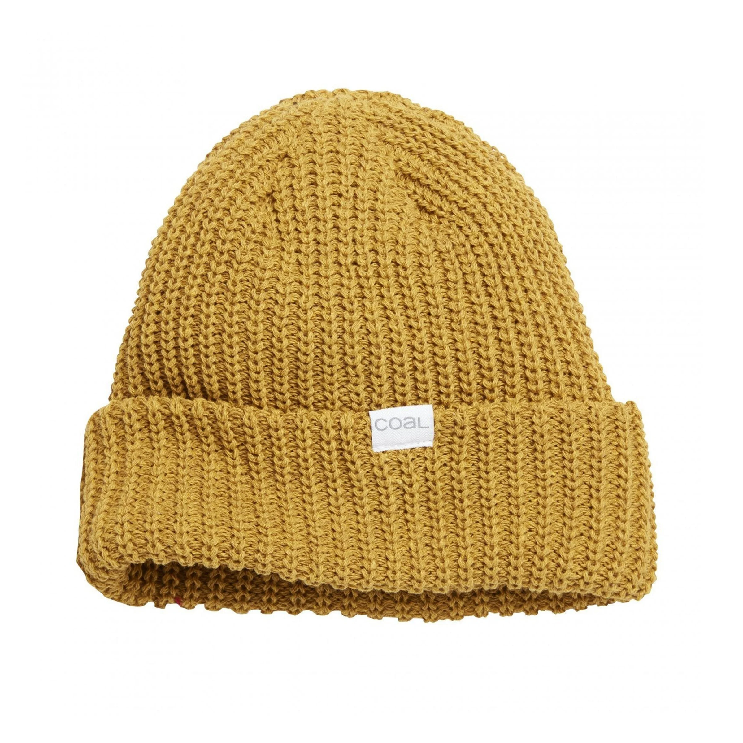The Eddie Recycled Knit Cuff Beanie - Mustard