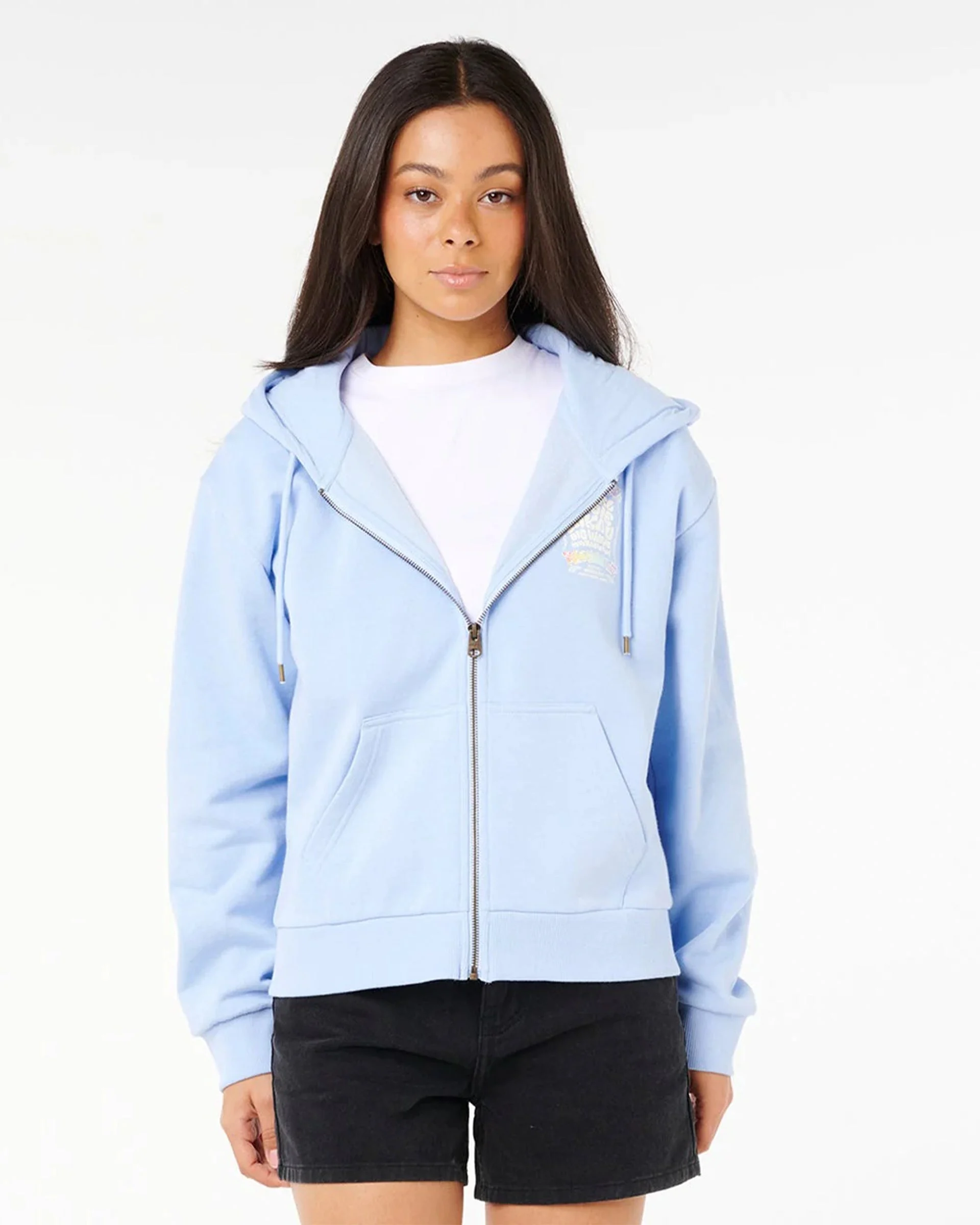 Eddie Would Go Zip Through Fleece - Blue Wind