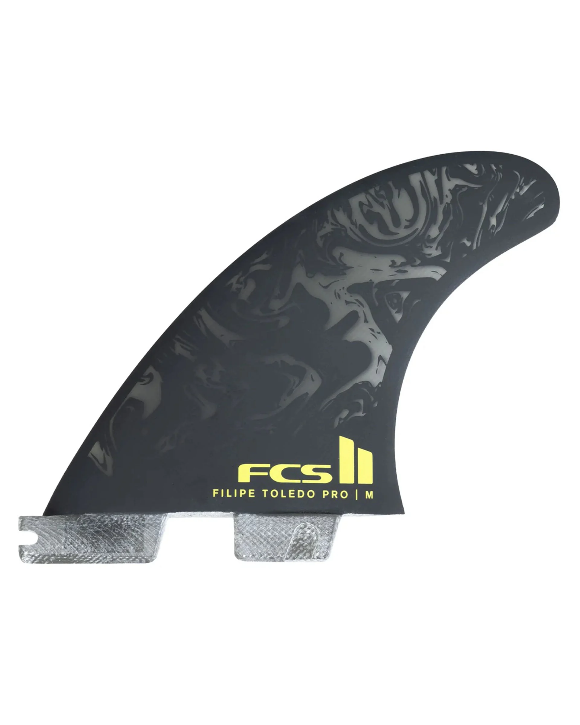 FCS II Filipe Toledo PG Pro Tri Fin Set - Black/Acid