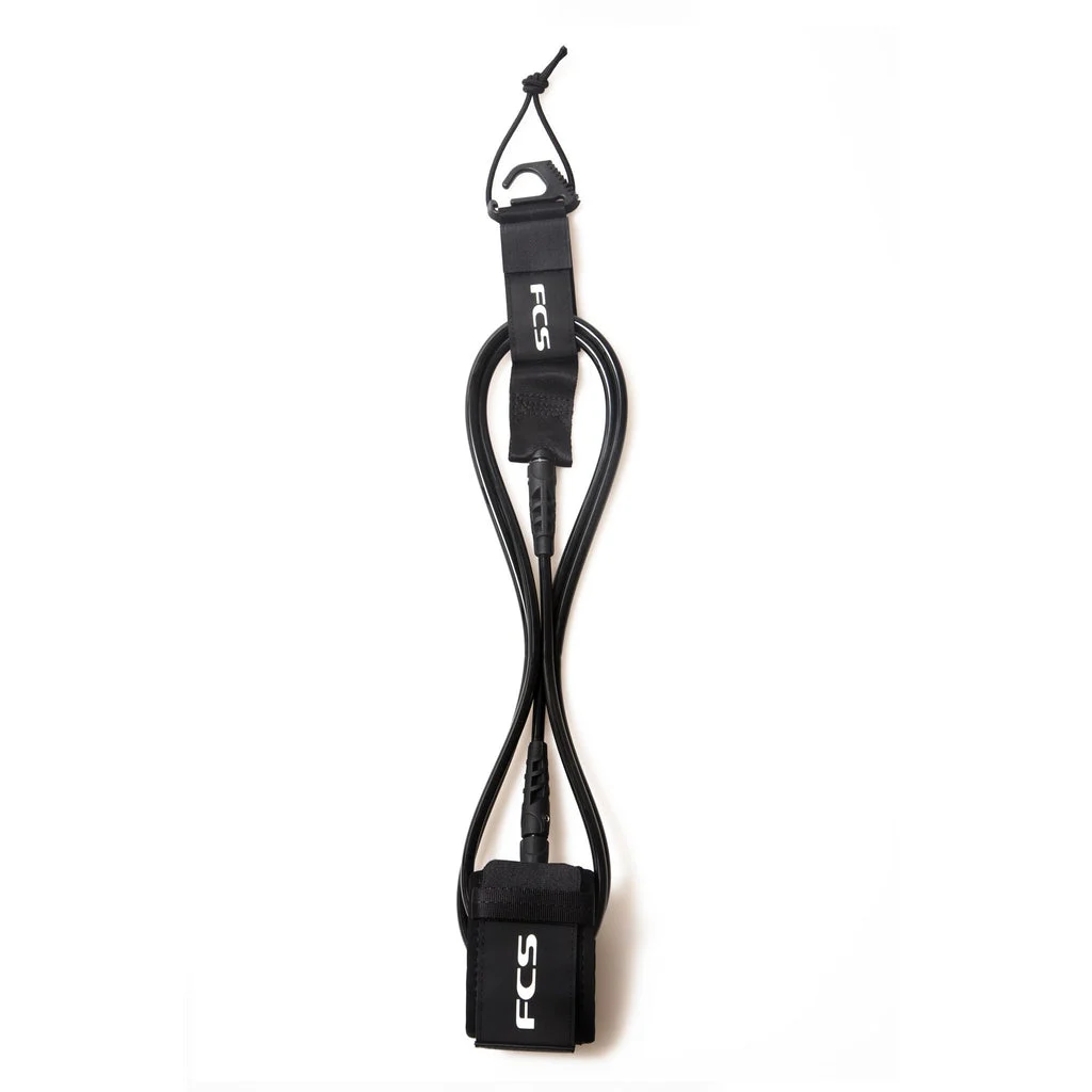 FCS Longboard Ankle Leash-10' x 7mm-Black