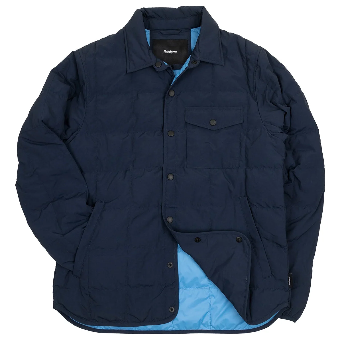Finisterre Lapwing Long Sleeve Button-Up Shirt - Navy
