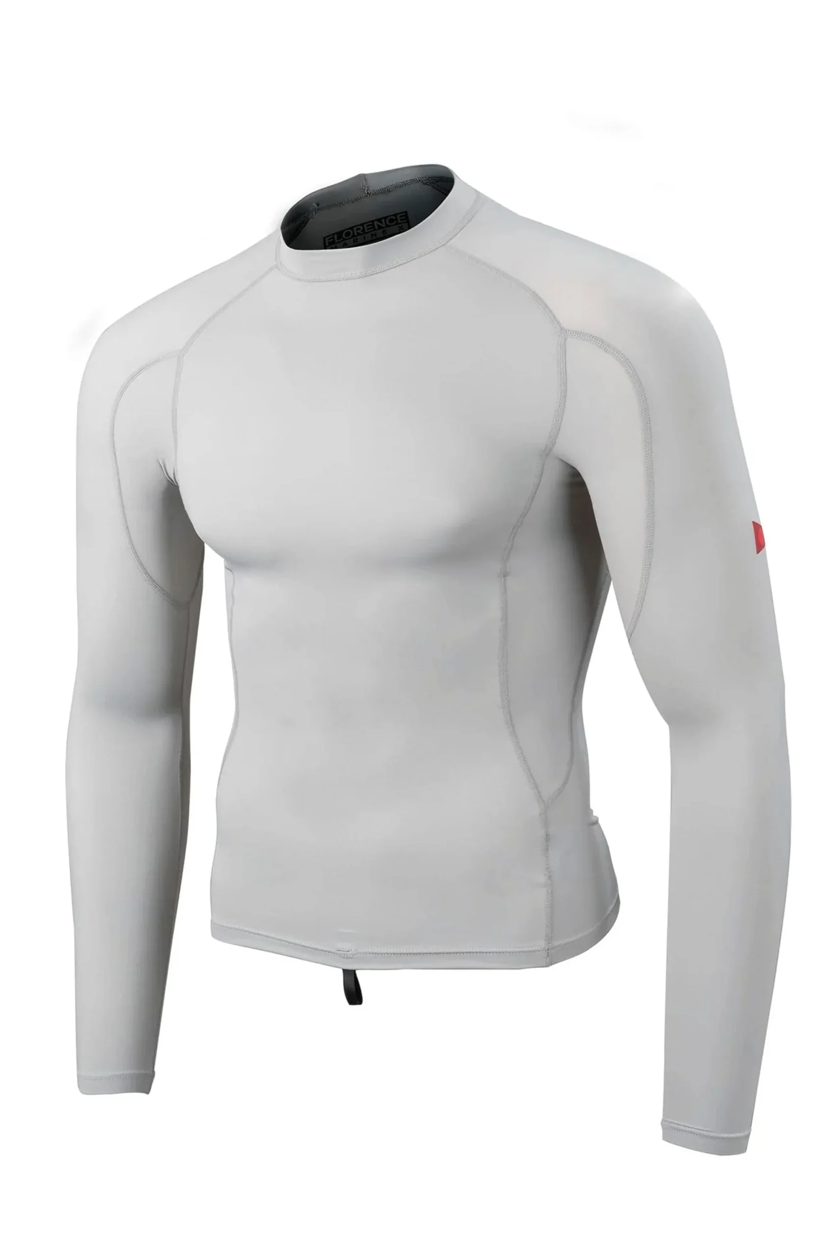 FLORENCE MARINE X - LONG SLEEVE RASHGUARD - SILVER - MAN