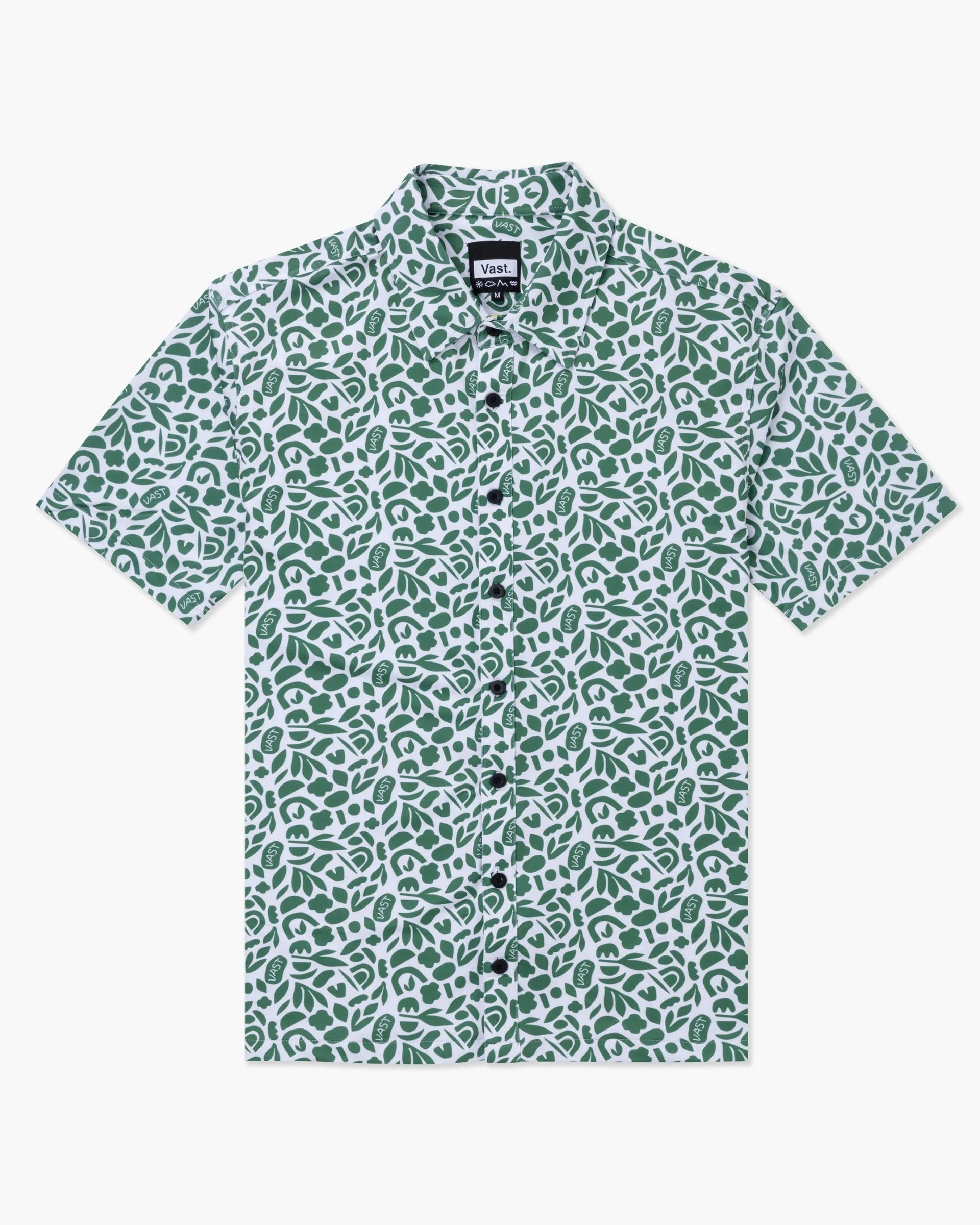Foliage Button Up Shirt - Green
