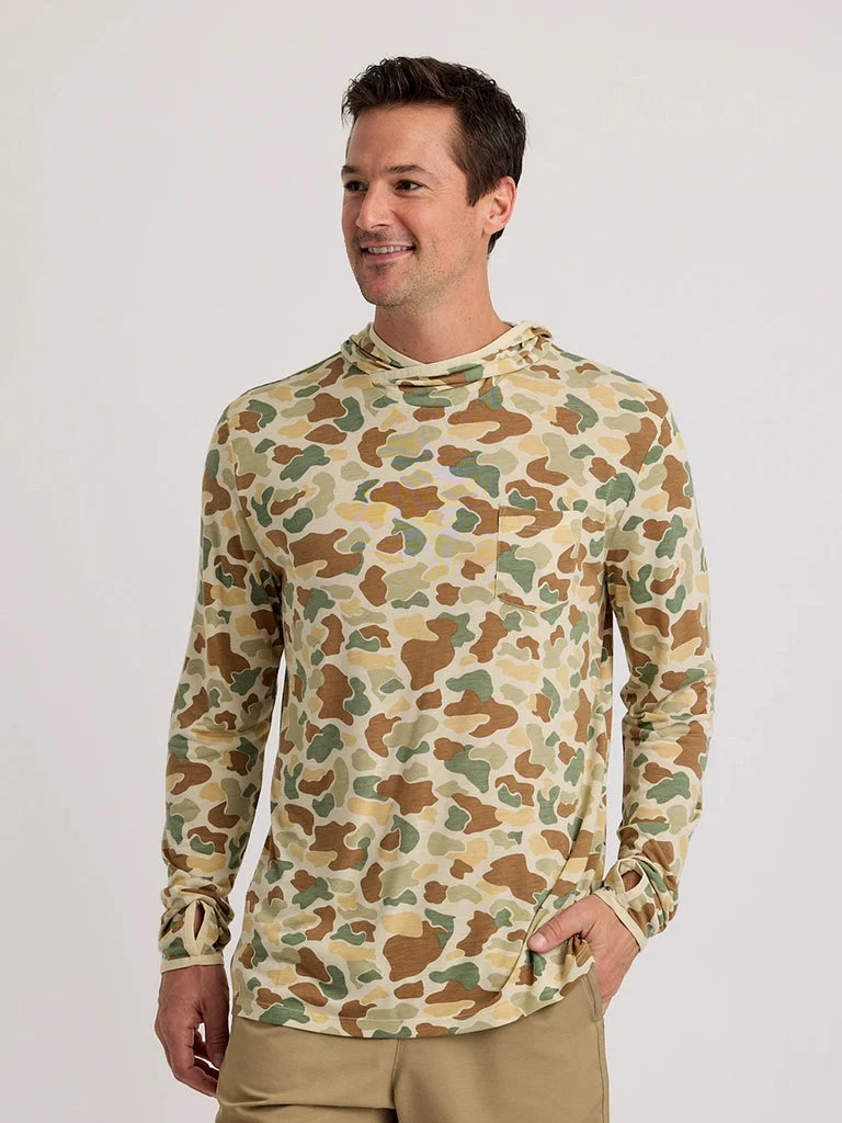 Free Fly Bamboo Lightweight Hooded Sun Shirt-Vintage Camo