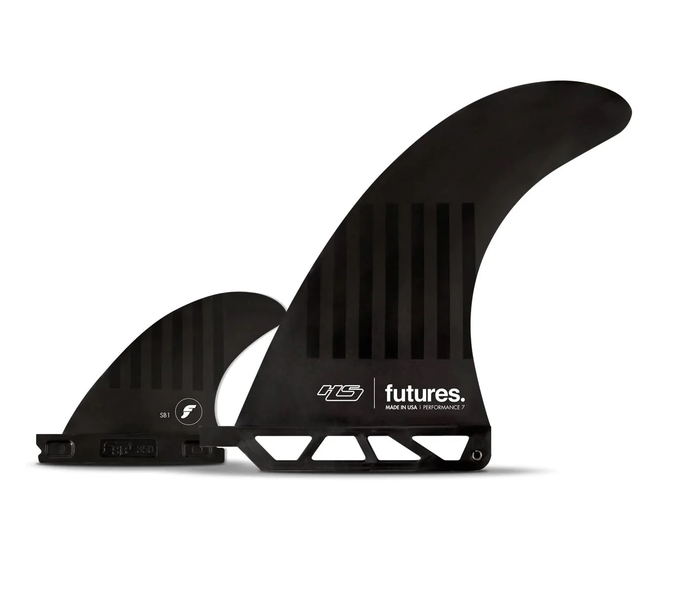Futures HS 2 + 1 7" pair Blk/Stripes