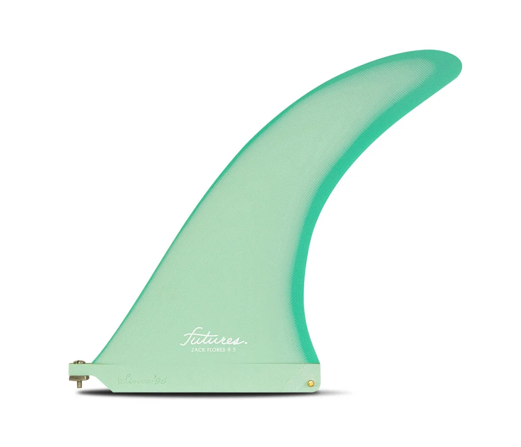 Futures Zack Flores Fiberglass Single Fin-Mint Green-9.5"