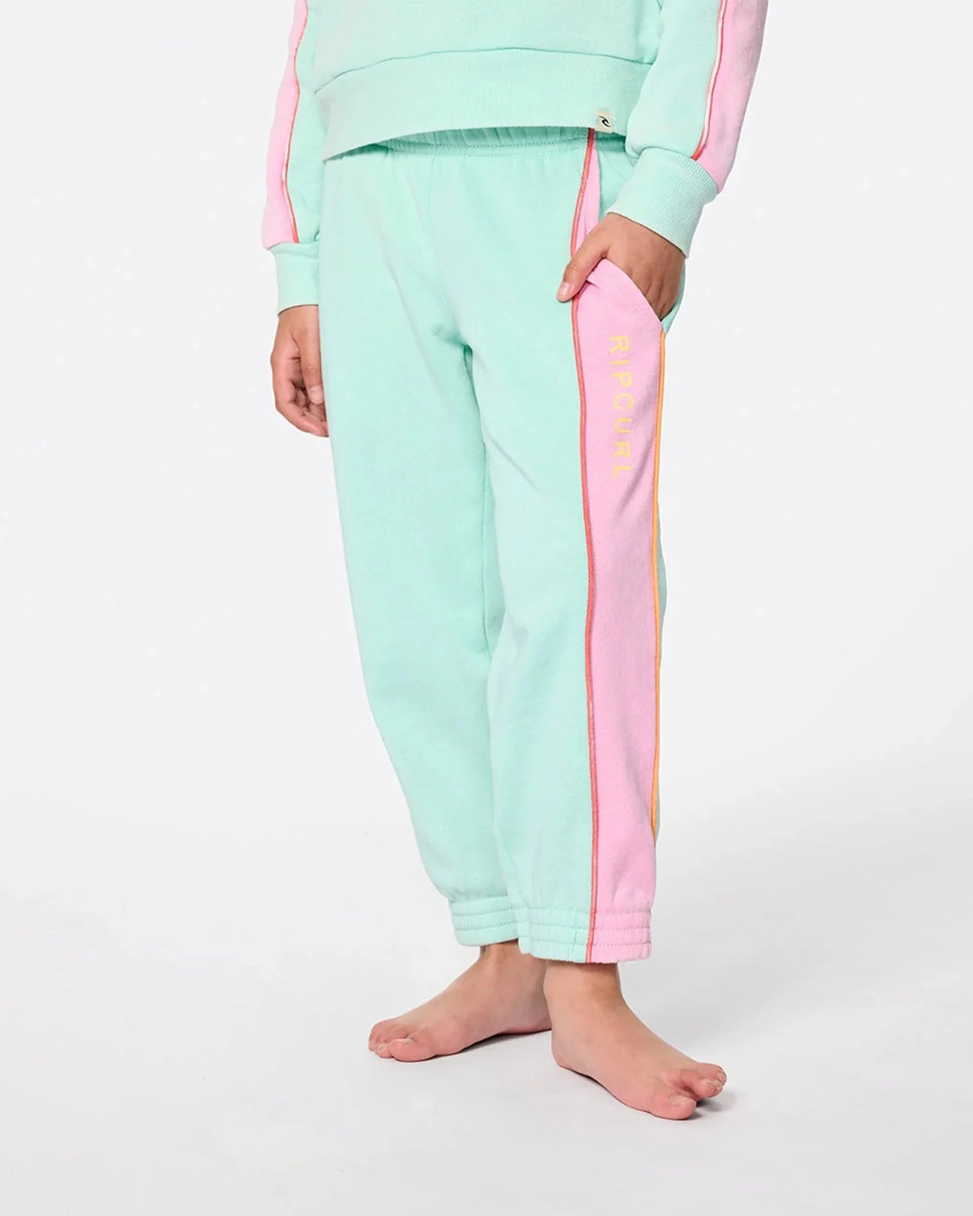 Girl's (0-6) Surf Revival Track Pant - Light Aqua