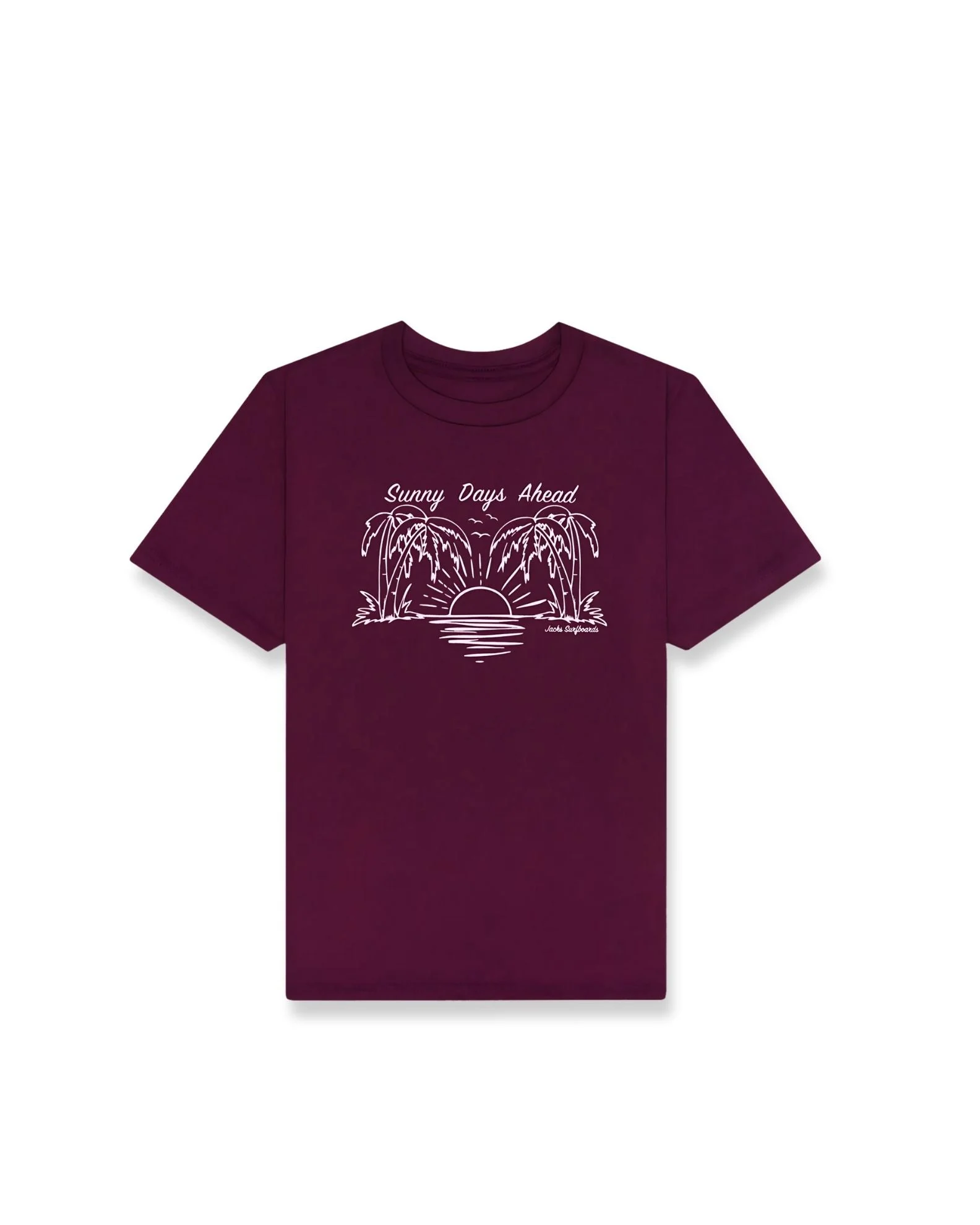 Girl's (8-16) Tropic Time S/S Tee - Maroon