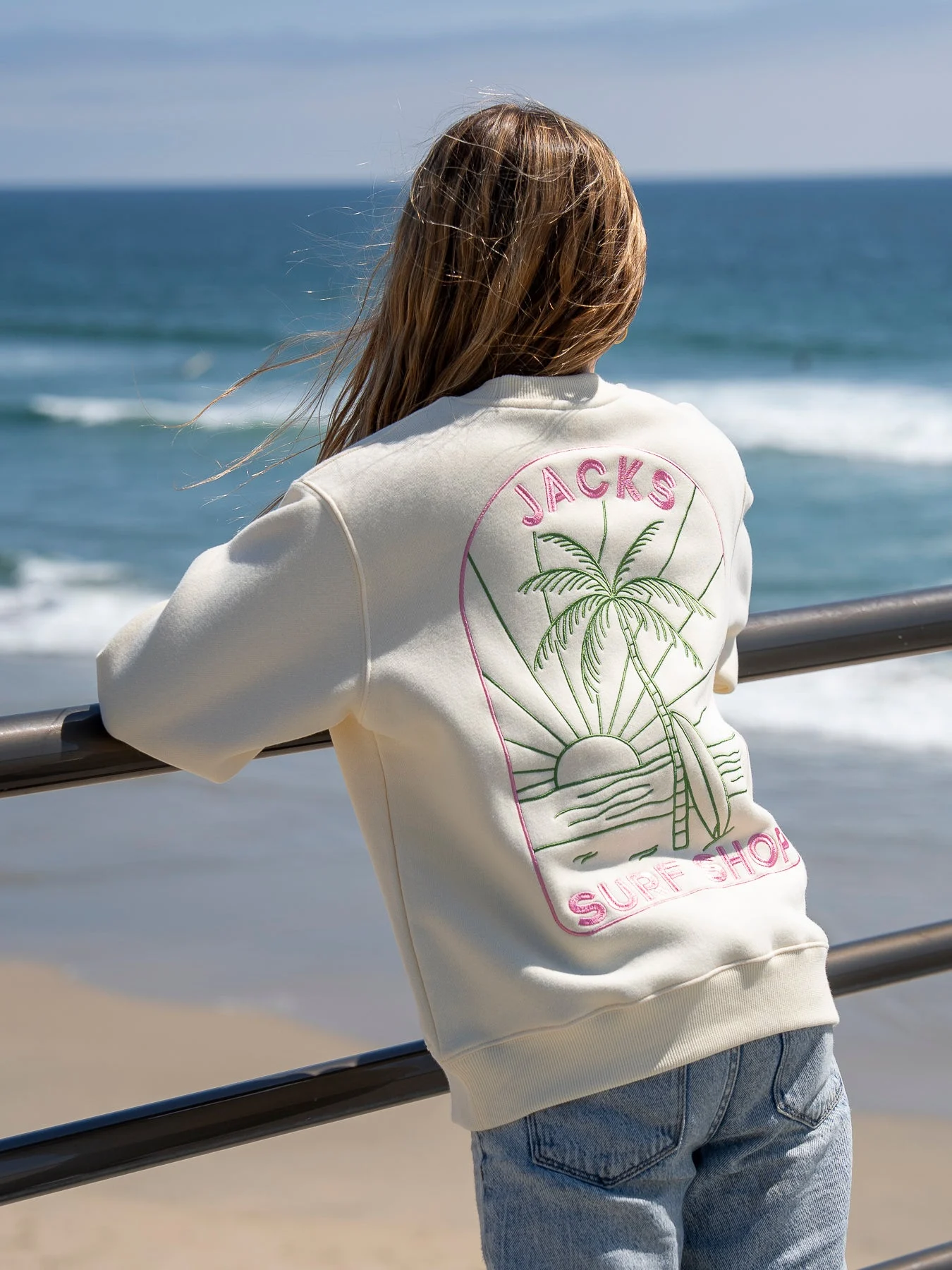 Girl's Dusk Embroidered Crewneck Sweatshirt