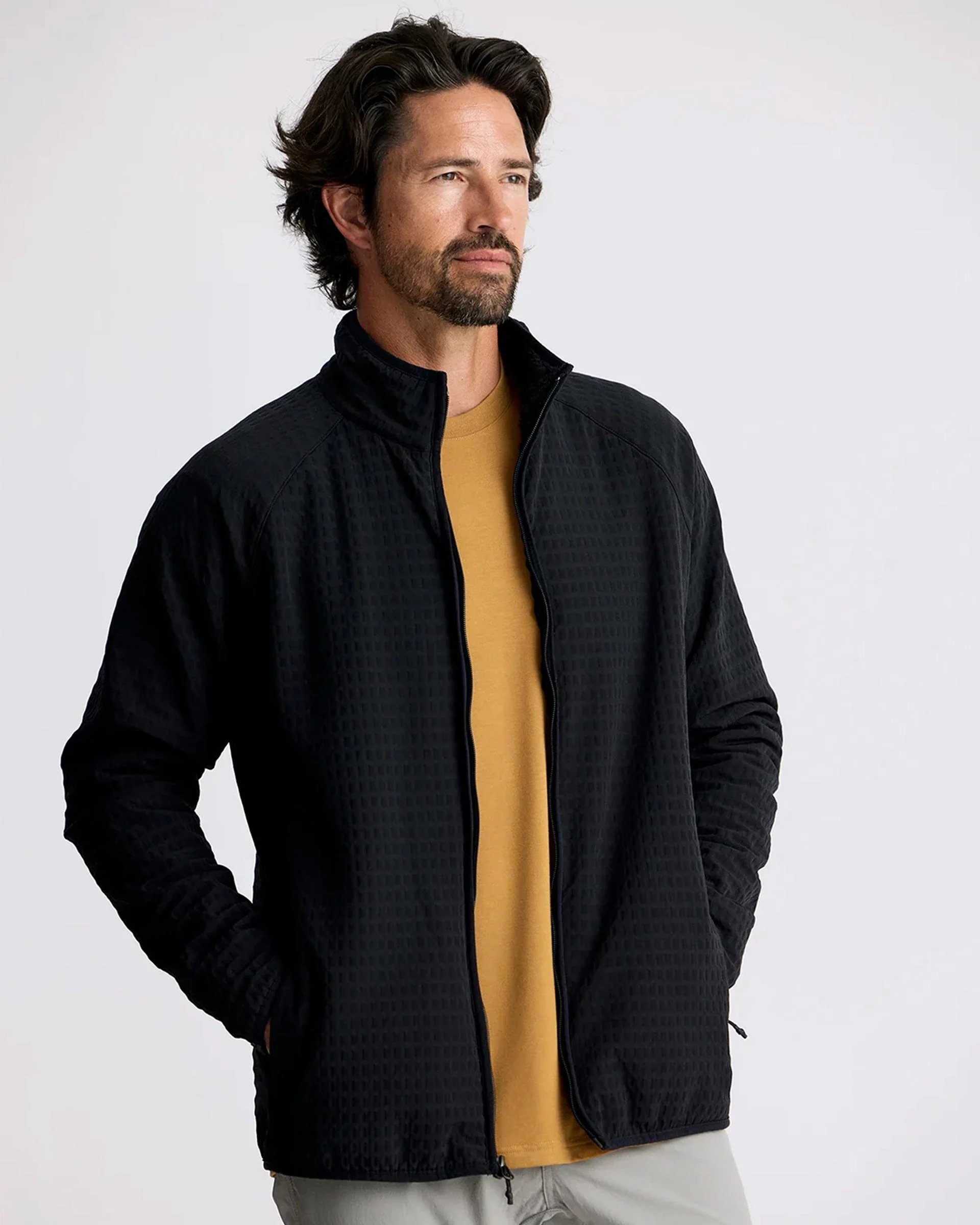 Gridback Fleece Jacket - Black