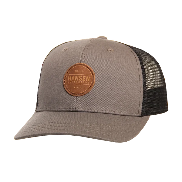 Hansen Hat Box Patch Leather Trucker
