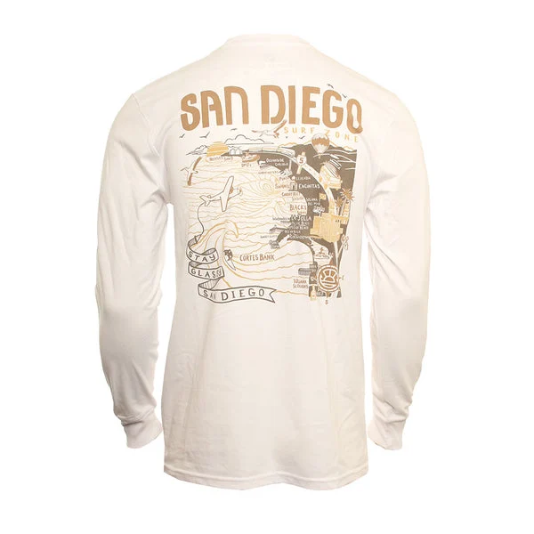 Hansen Mens Shirt San Diego Map Long Sleeve